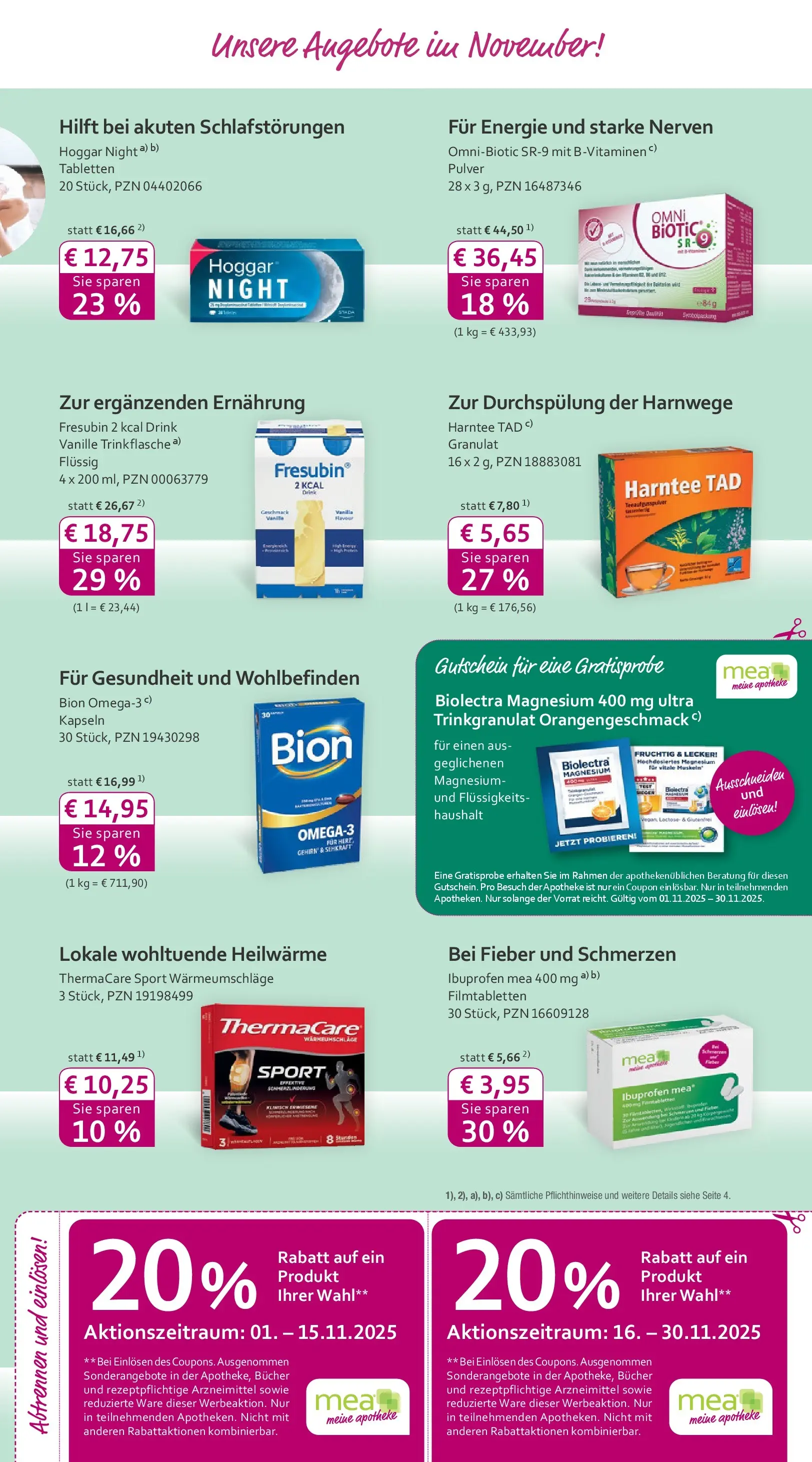 Entdecke - mea Apotheke: Top Angebote im November! (ab 31.10.2025) zum Blättern | Seite: 3