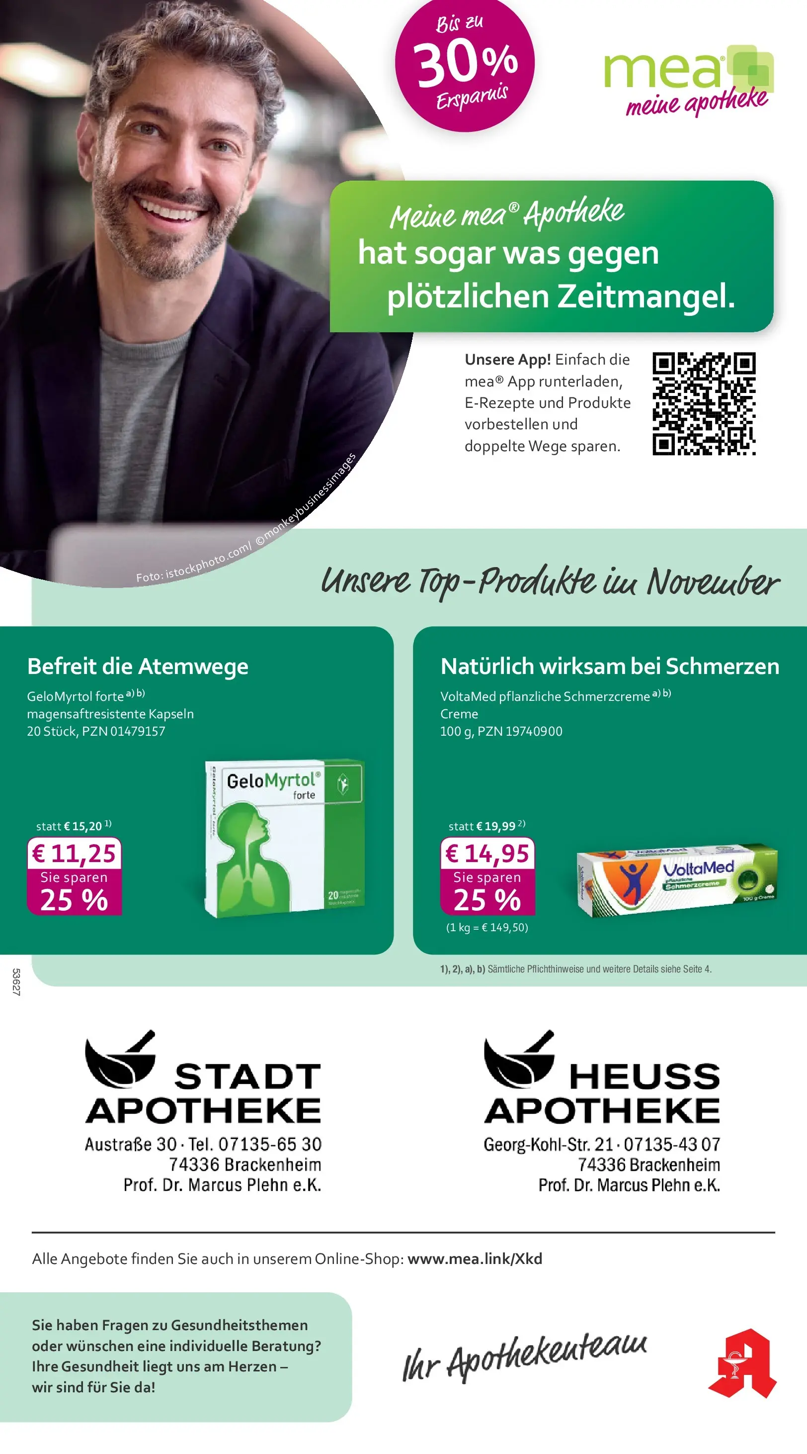 Entdecke - mea Apotheke: Top Angebote im November! (ab 31.10.2025) zum Blättern | Seite: 1 | Produkte: Creme