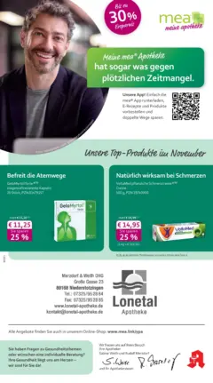 Entdecke - mea Apotheke: Top Angebote im November! ab 31.10.2025 gültig
