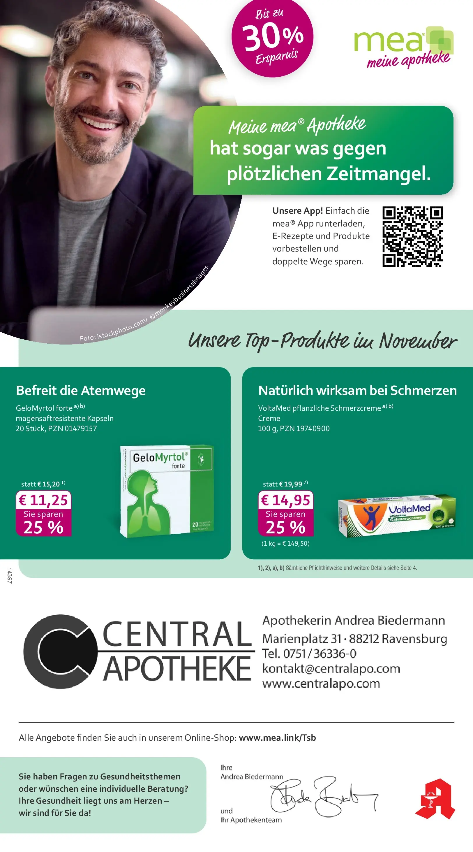 Entdecke - mea Apotheke: Top Angebote im November! (ab 31.10.2025) zum Blättern | Seite: 1 | Produkte: Creme