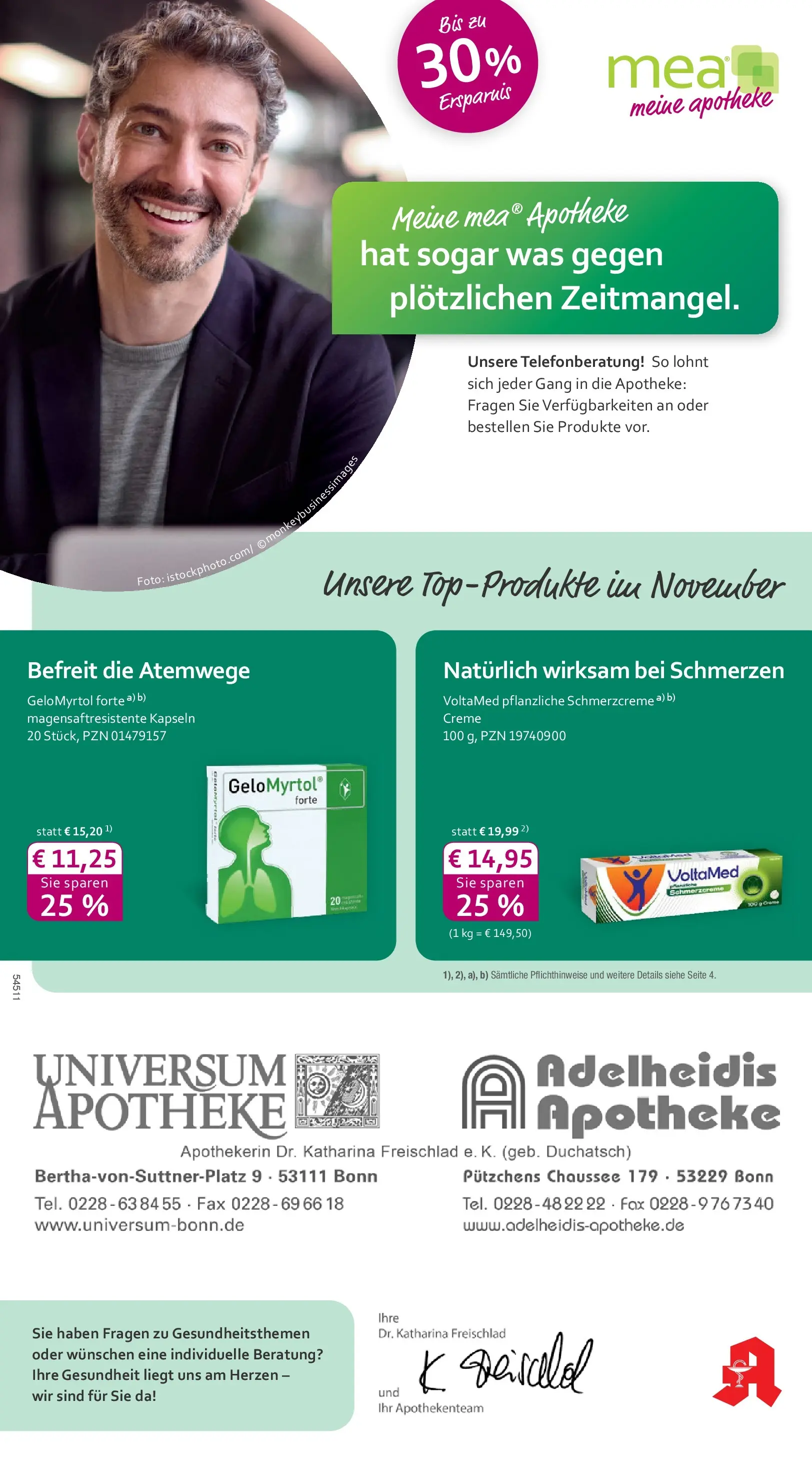 Entdecke - mea Apotheke: Top Angebote im November! (ab 31.10.2025) zum Blättern | Seite: 1 | Produkte: Creme