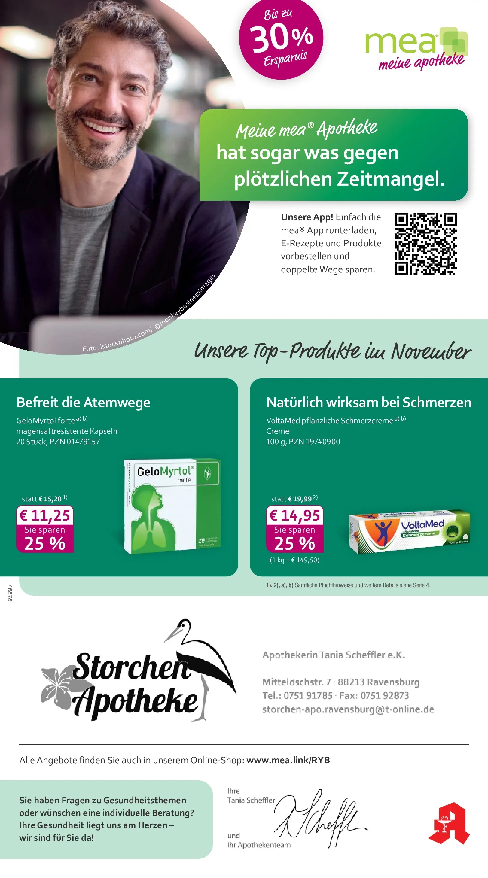 Entdecke - mea Apotheke: Top Angebote im November! (ab 31.10.2025) zum Blättern | Seite: 1 | Produkte: Creme