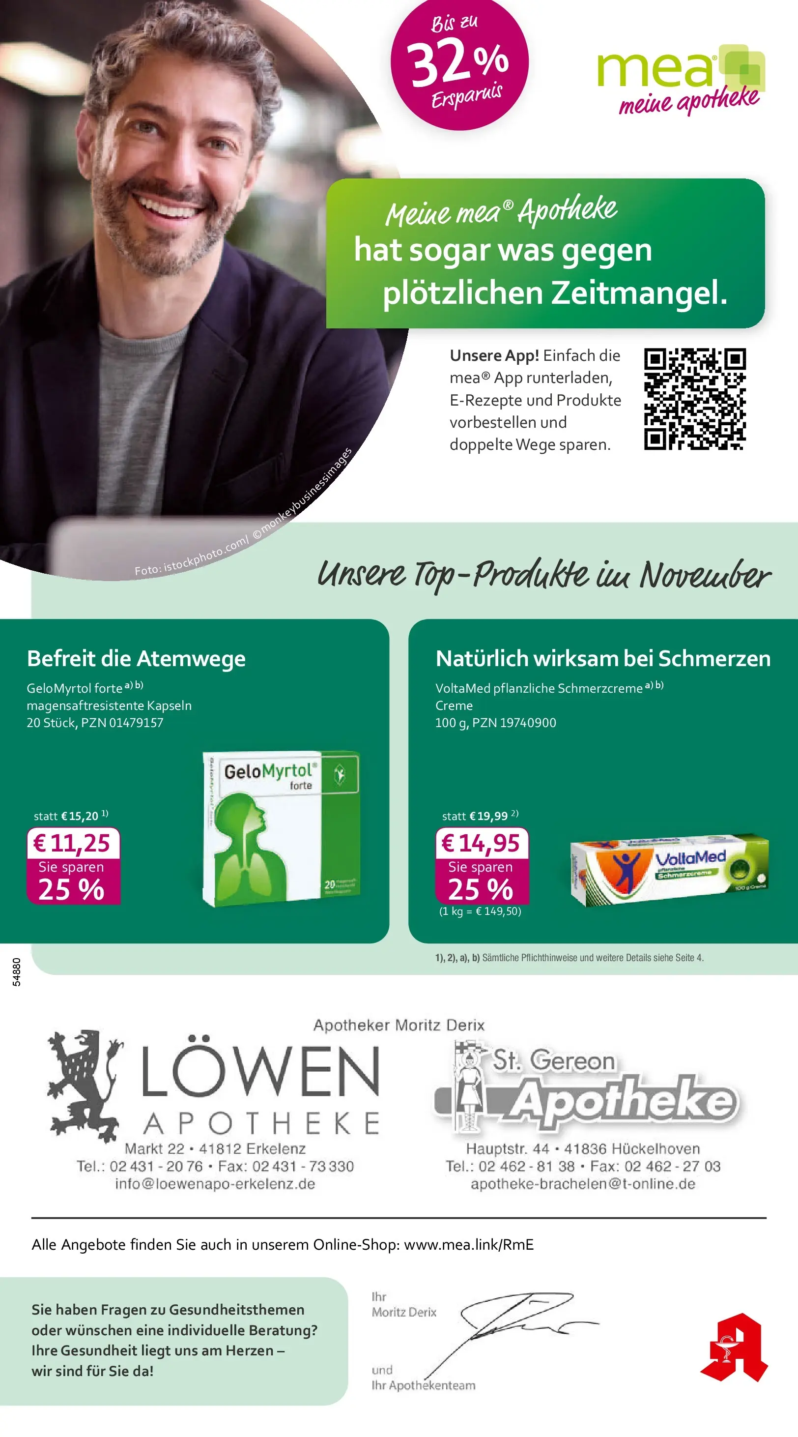 Entdecke - mea Apotheke: Top Angebote im November! (ab 31.10.2025) zum Blättern | Seite: 1 | Produkte: Creme