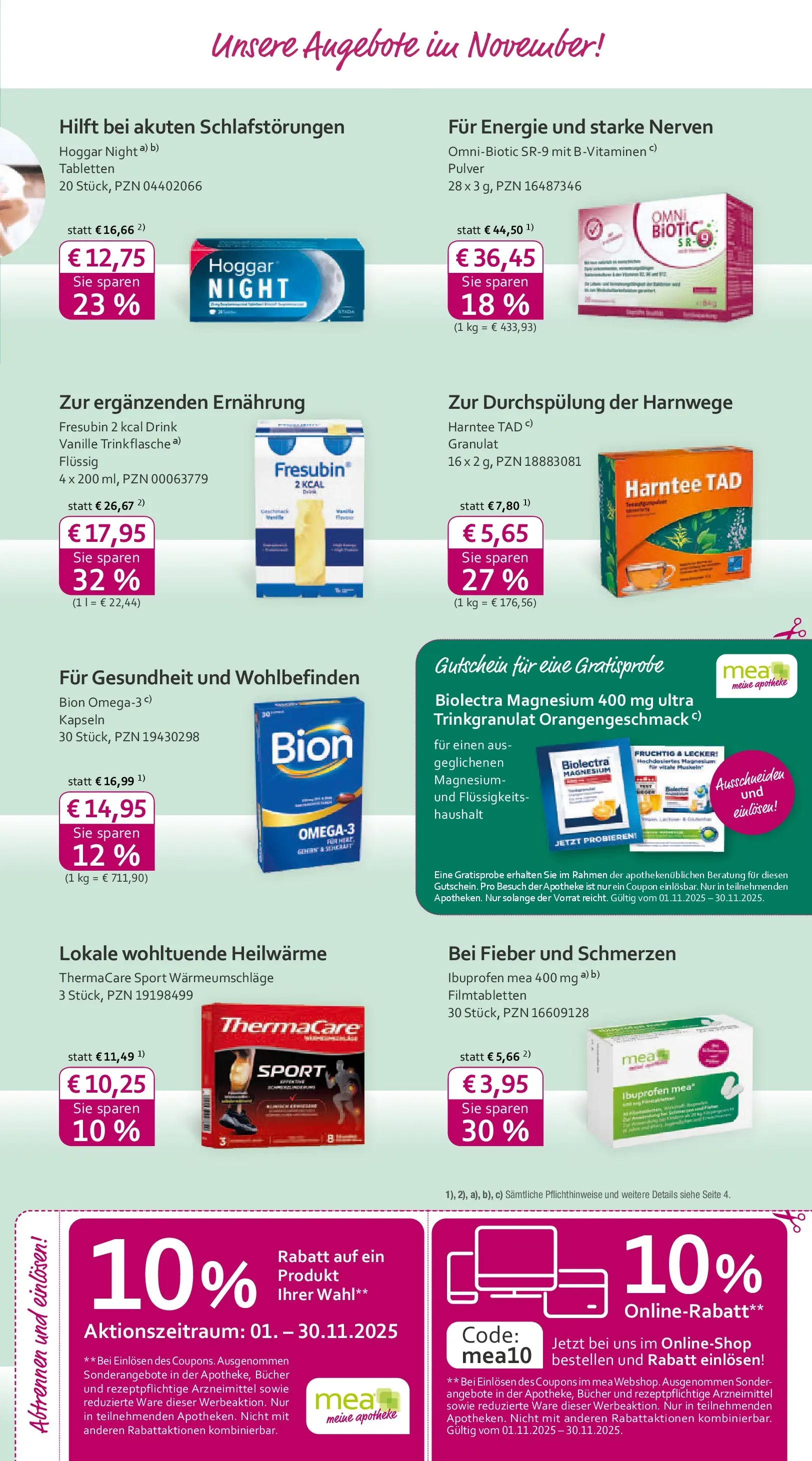 Entdecke - mea Apotheke: Top Angebote im November! (ab 31.10.2025) zum Blättern | Seite: 3