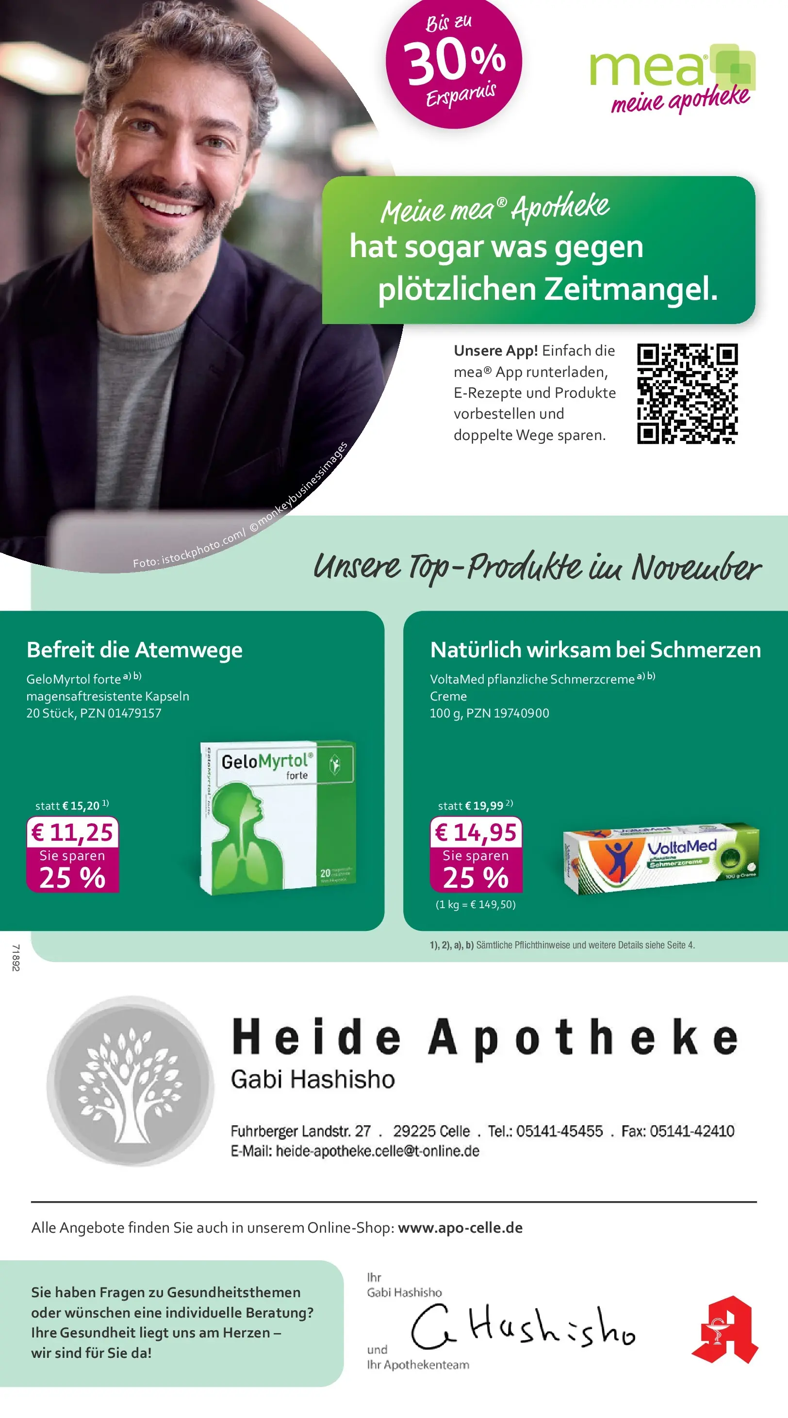 Entdecke - mea Apotheke: Top Angebote im November! (ab 31.10.2025) zum Blättern | Seite: 1 | Produkte: Creme