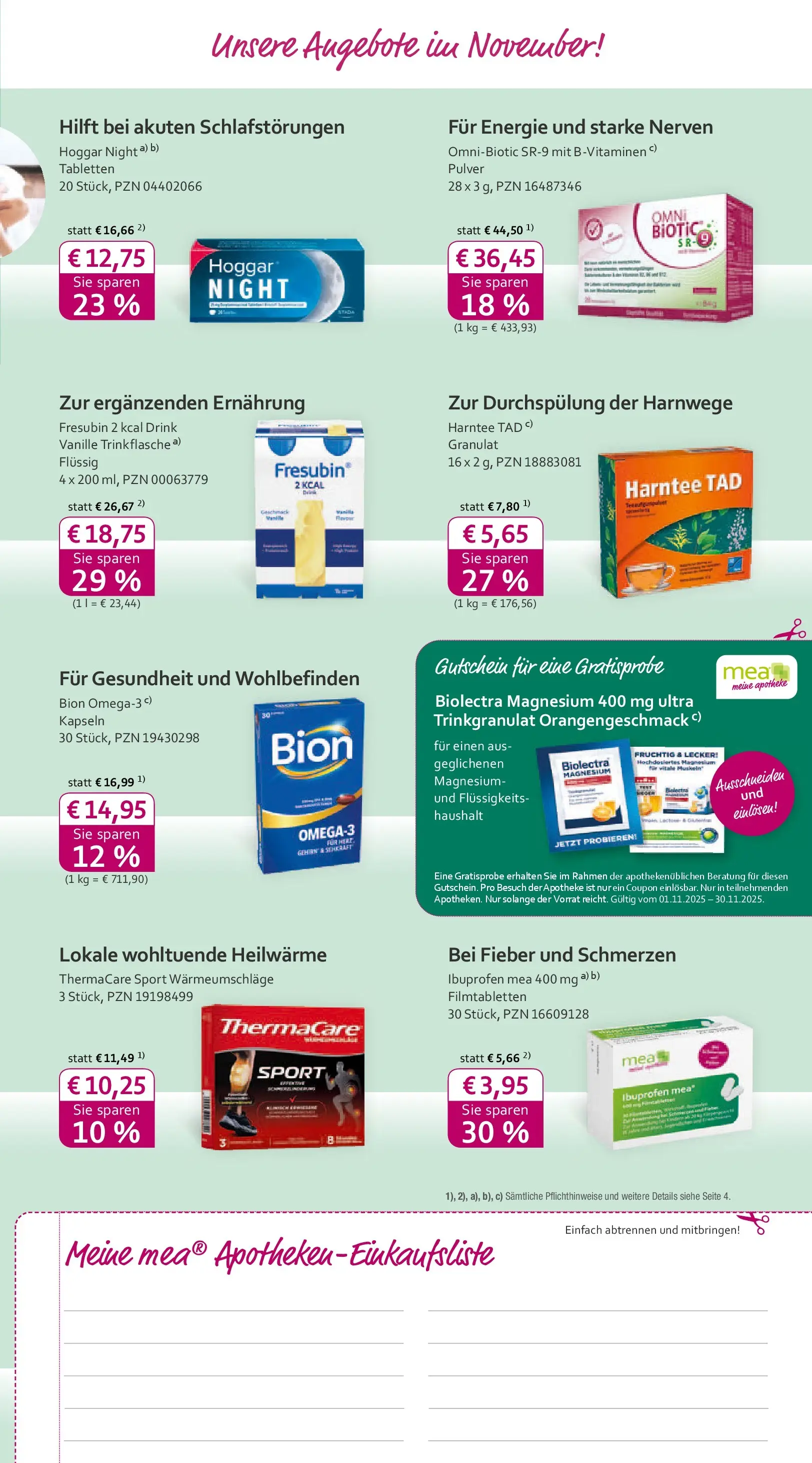 Entdecke - mea Apotheke: Top Angebote im November! (ab 31.10.2025) zum Blättern | Seite: 3