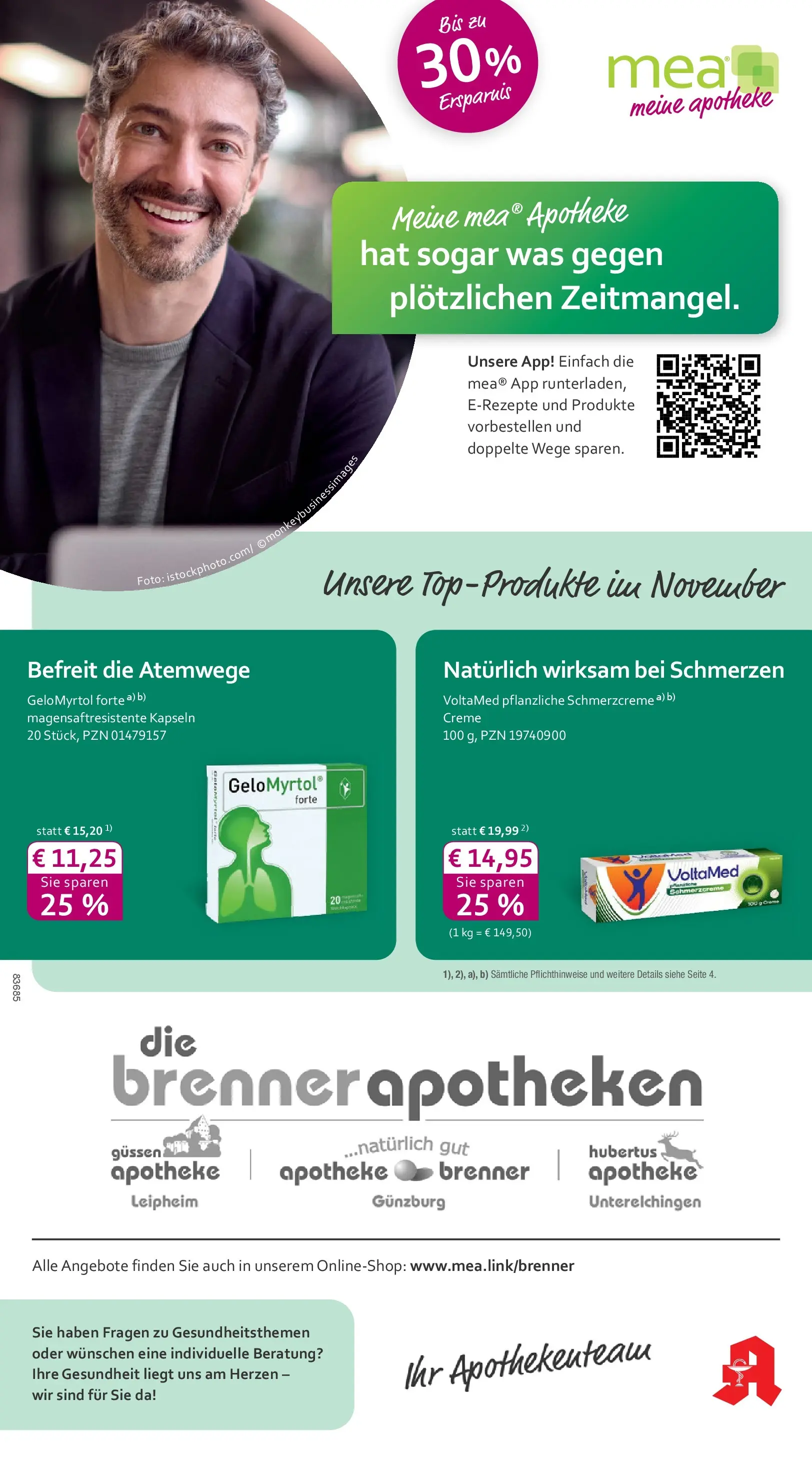 Entdecke - mea Apotheke: Top Angebote im November! (ab 31.10.2025) zum Blättern | Seite: 1 | Produkte: Creme