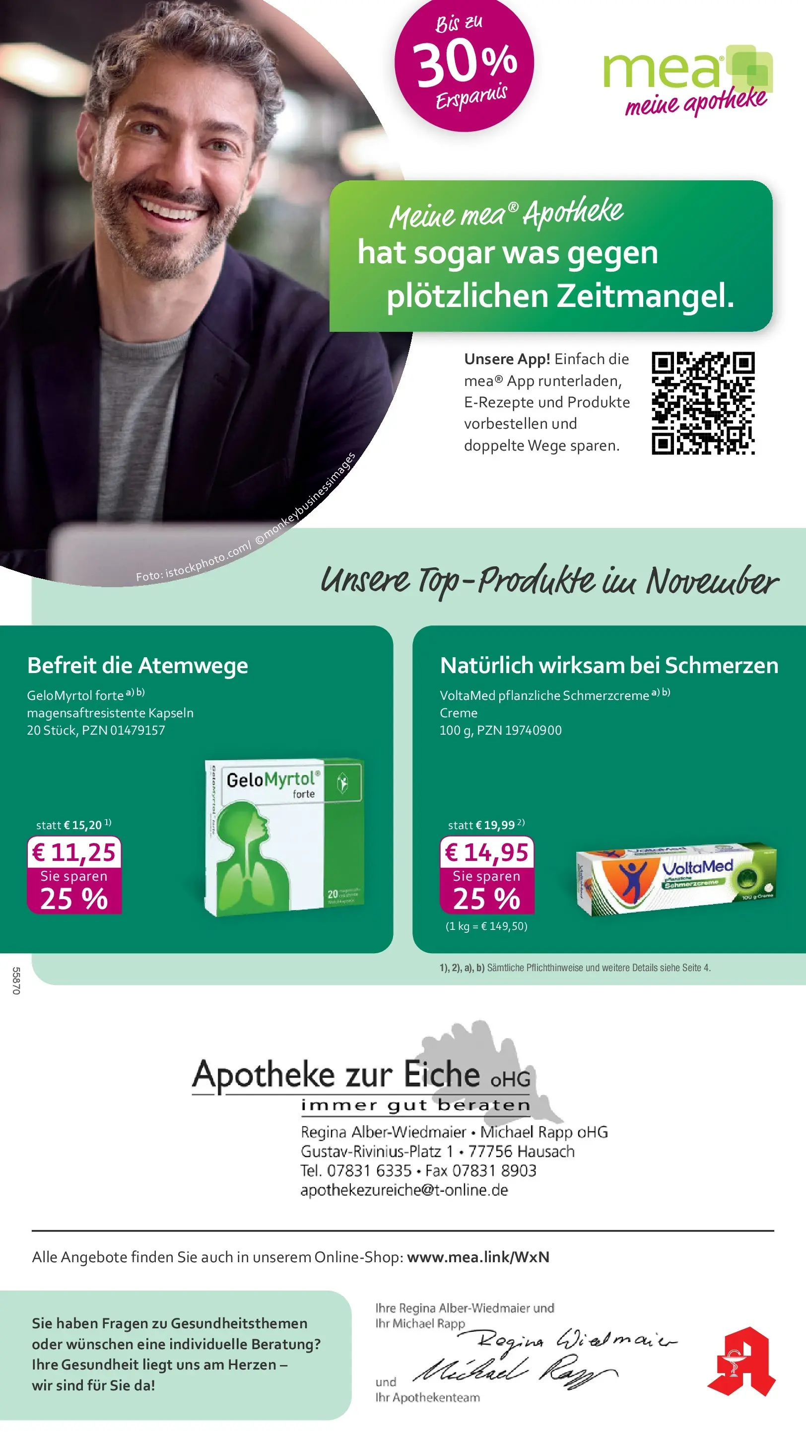 Entdecke - mea Apotheke: Top Angebote im November! (ab 31.10.2025) zum Blättern | Seite: 1 | Produkte: Creme