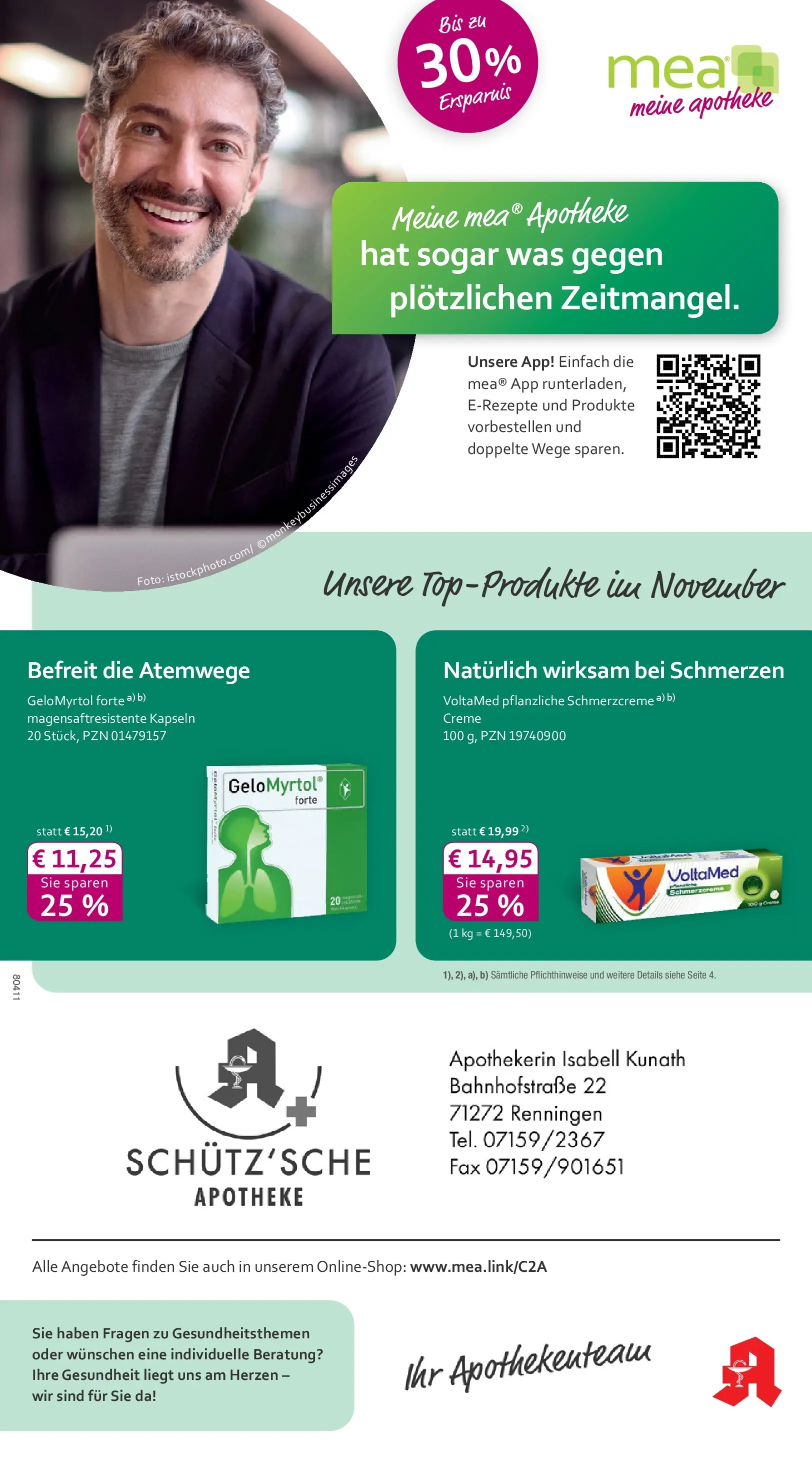 Entdecke - mea Apotheke: Top Angebote im November! (ab 31.10.2025) zum Blättern | Seite: 1 | Produkte: Creme