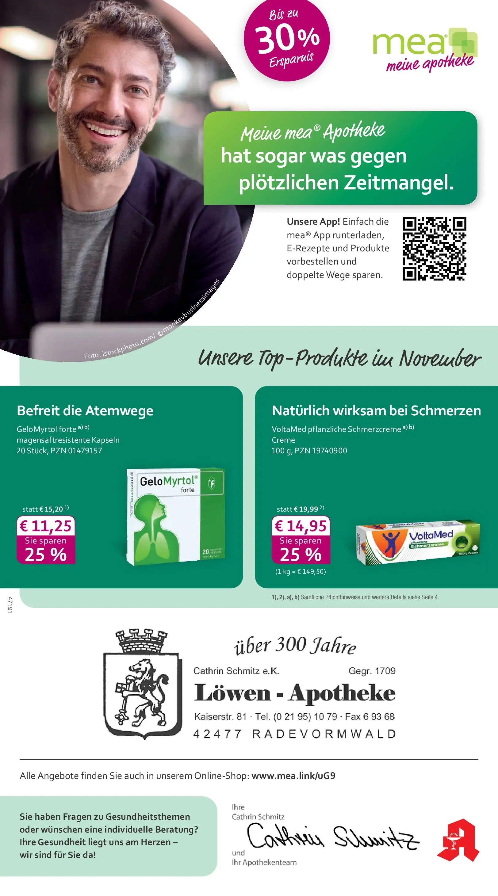 Entdecke - mea Apotheke: Top Angebote im November! (ab 31.10.2025) zum Blättern | Seite: 1 | Produkte: Creme