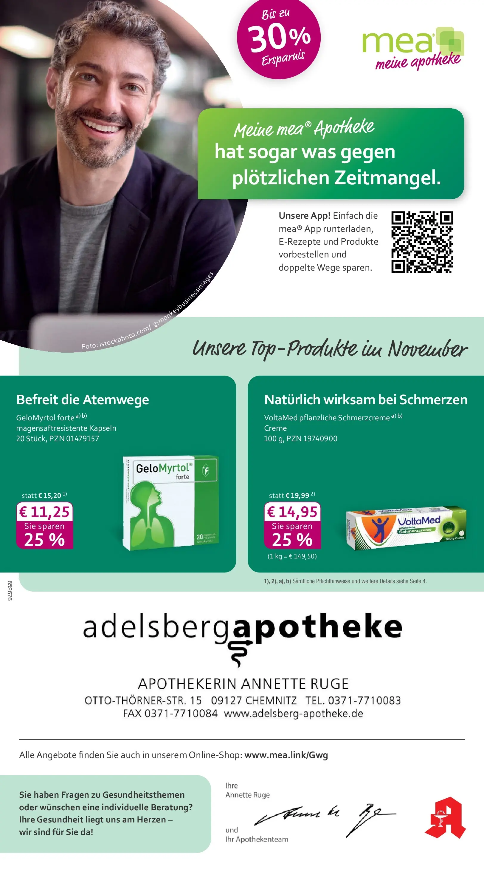 Entdecke - mea Apotheke: Top Angebote im November! (ab 31.10.2025) zum Blättern | Seite: 1 | Produkte: Creme