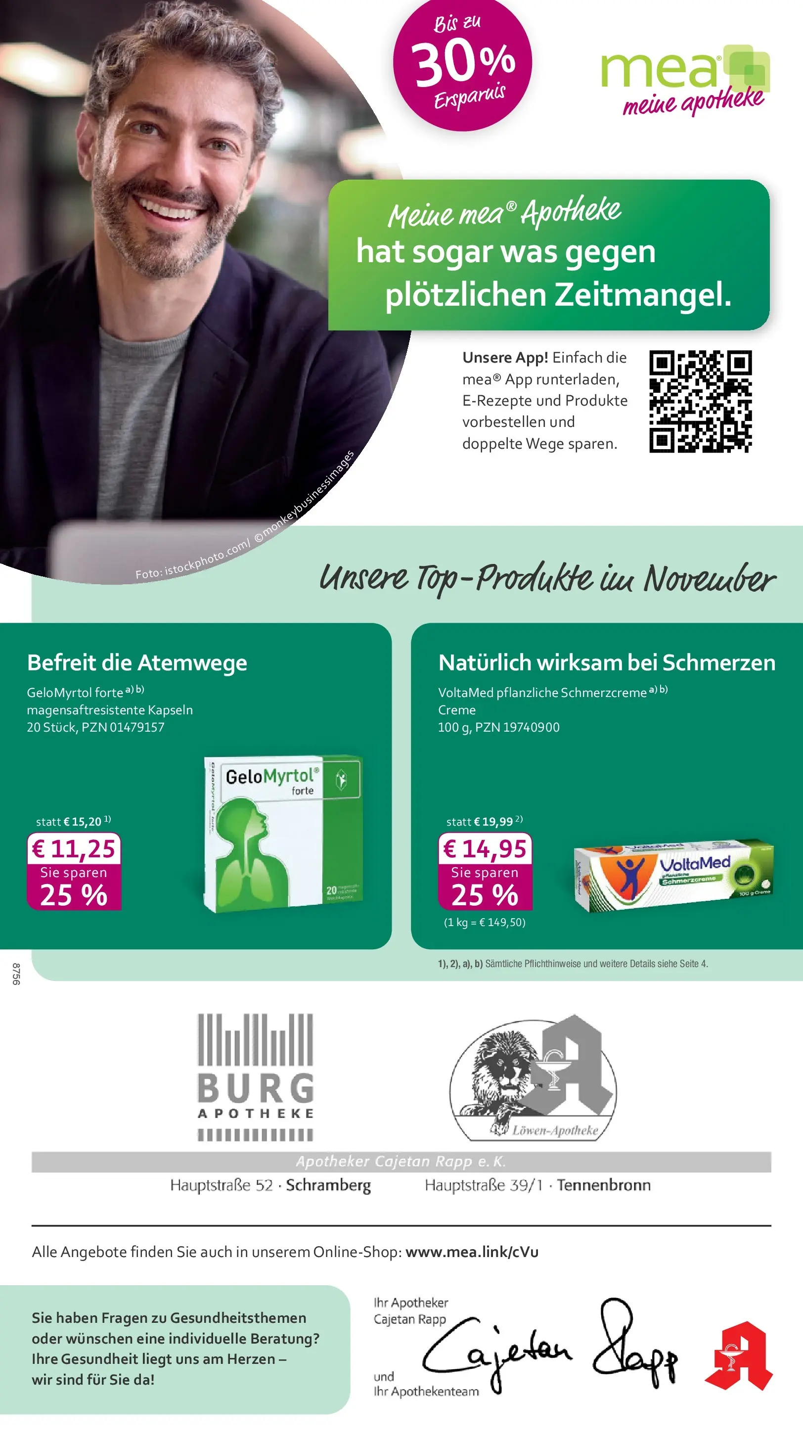 Entdecke - mea Apotheke: Top Angebote im November! (ab 31.10.2025) zum Blättern | Seite: 1 | Produkte: Creme