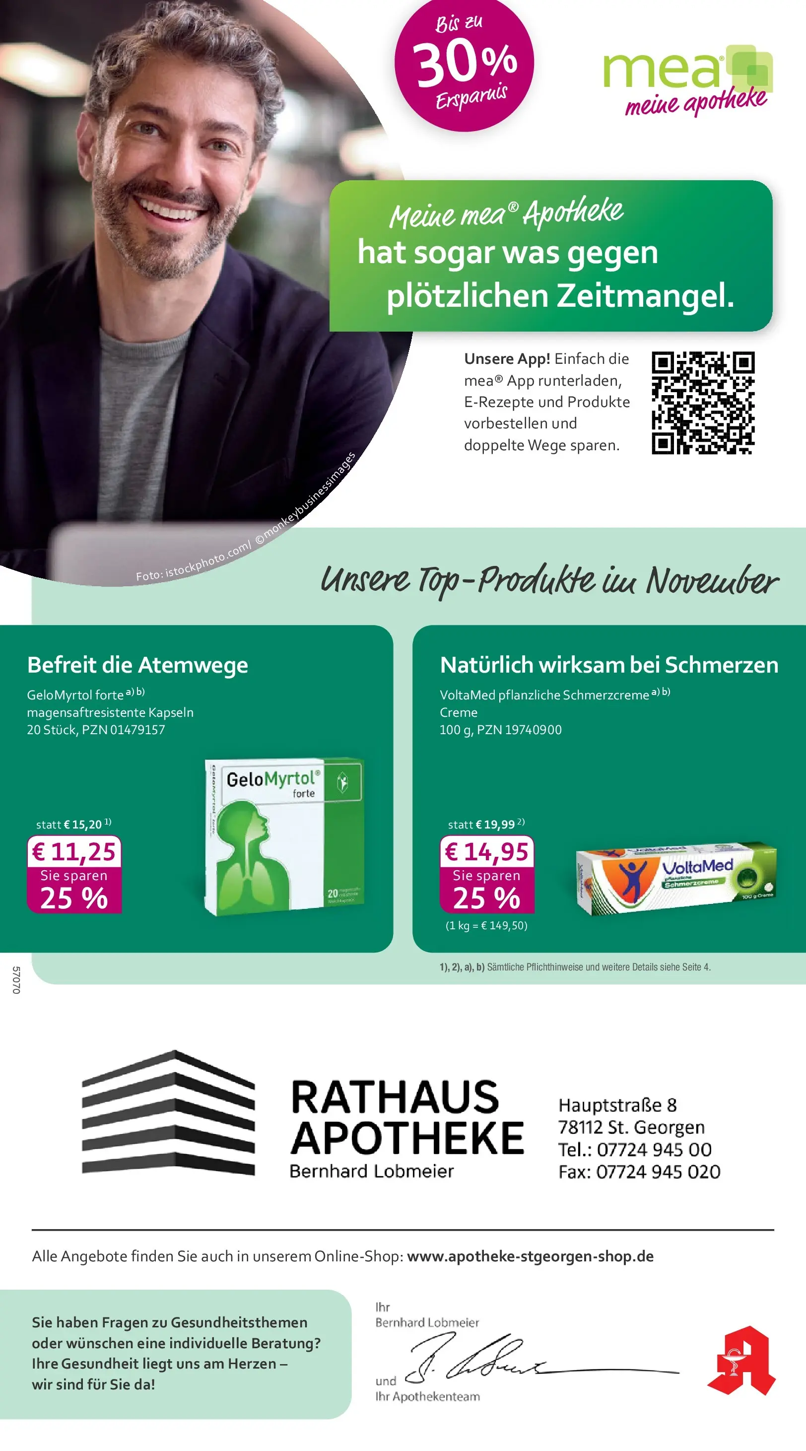 Entdecke - mea Apotheke: Top Angebote im November! (ab 31.10.2025) zum Blättern | Seite: 1 | Produkte: Creme