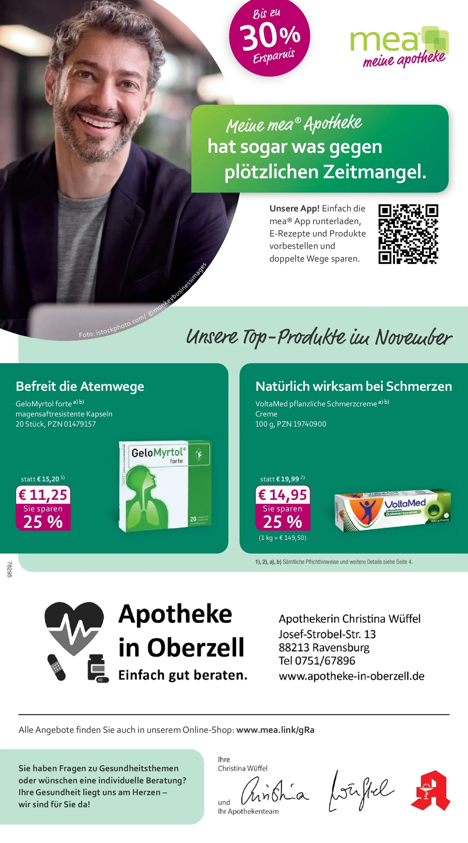 Entdecke - mea Apotheke: Top Angebote im November! (ab 31.10.2025) zum Blättern | Seite: 1 | Produkte: Creme