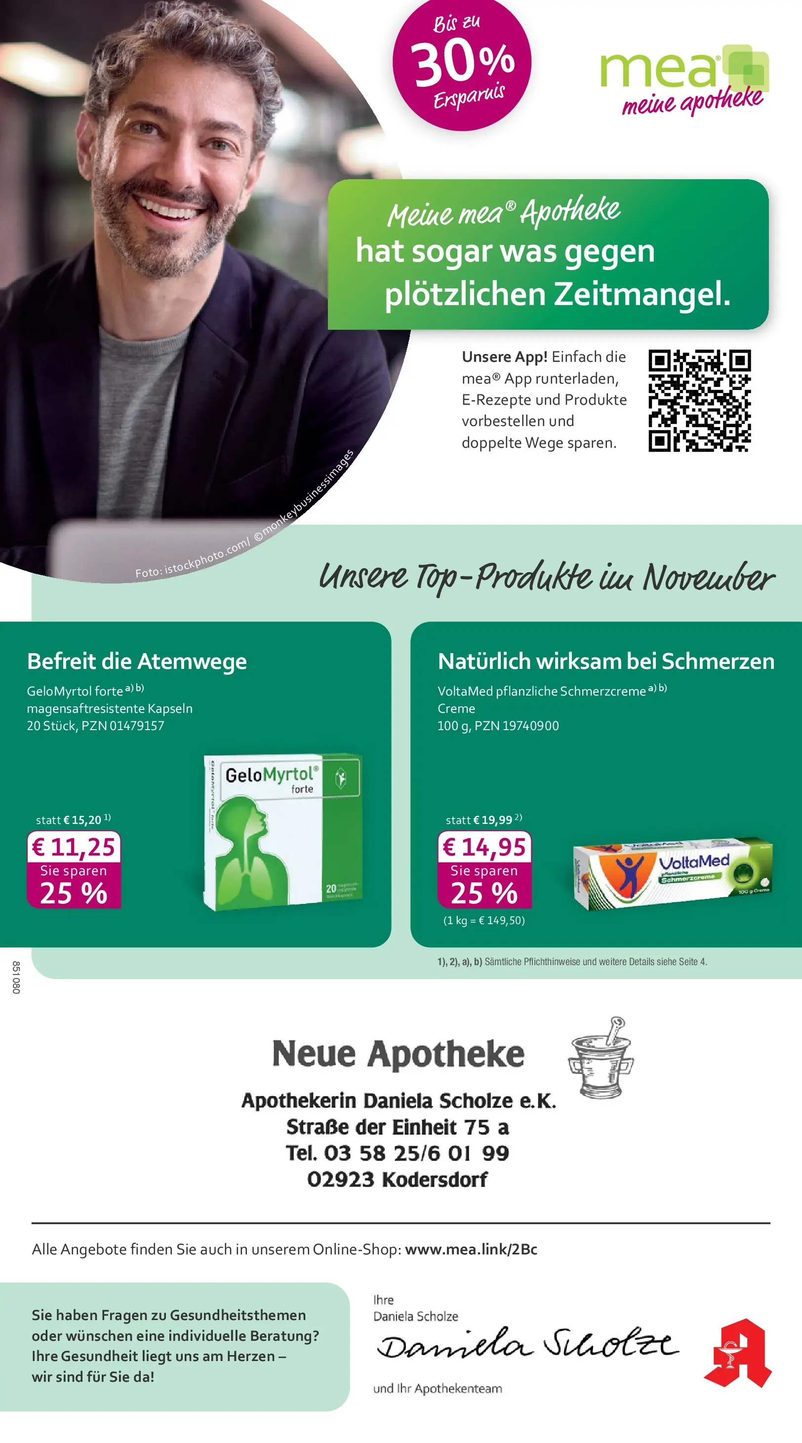 Entdecke - mea Apotheke: Top Angebote im November! (ab 31.10.2025) zum Blättern | Seite: 1 | Produkte: Creme
