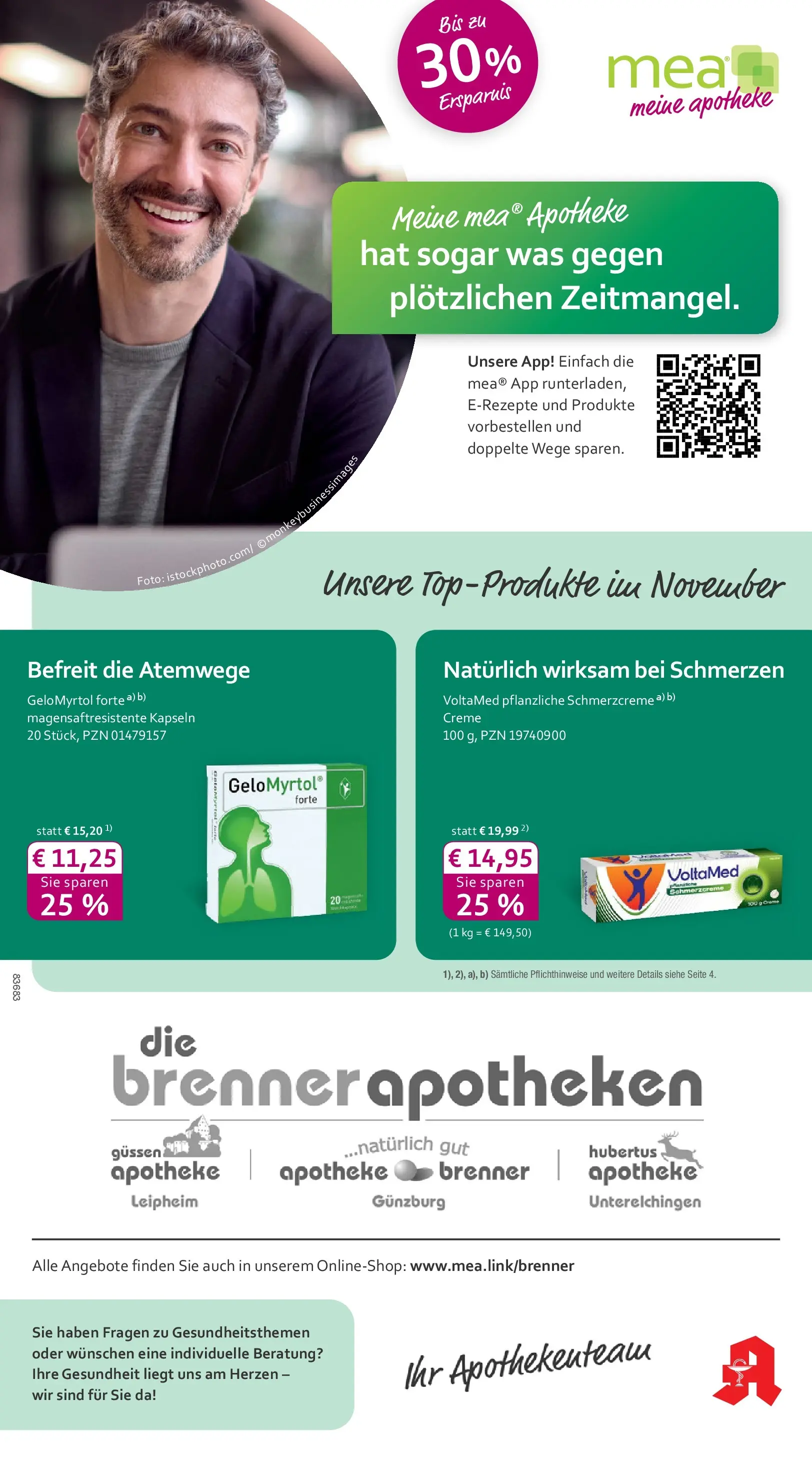 Entdecke - mea Apotheke: Top Angebote im November! (ab 31.10.2025) zum Blättern | Seite: 1 | Produkte: Creme