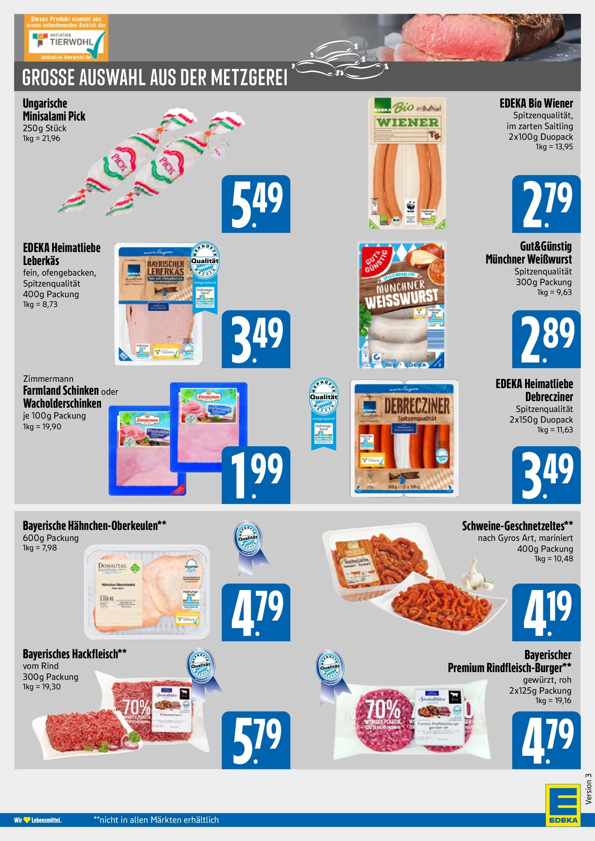 Entdecke - E xpress: Wochenangebote (ab 26.10.2025) zum Blättern | Seite: 4 | Produkte: Weißwurst, Gyros, Schinken, Hackfleisch