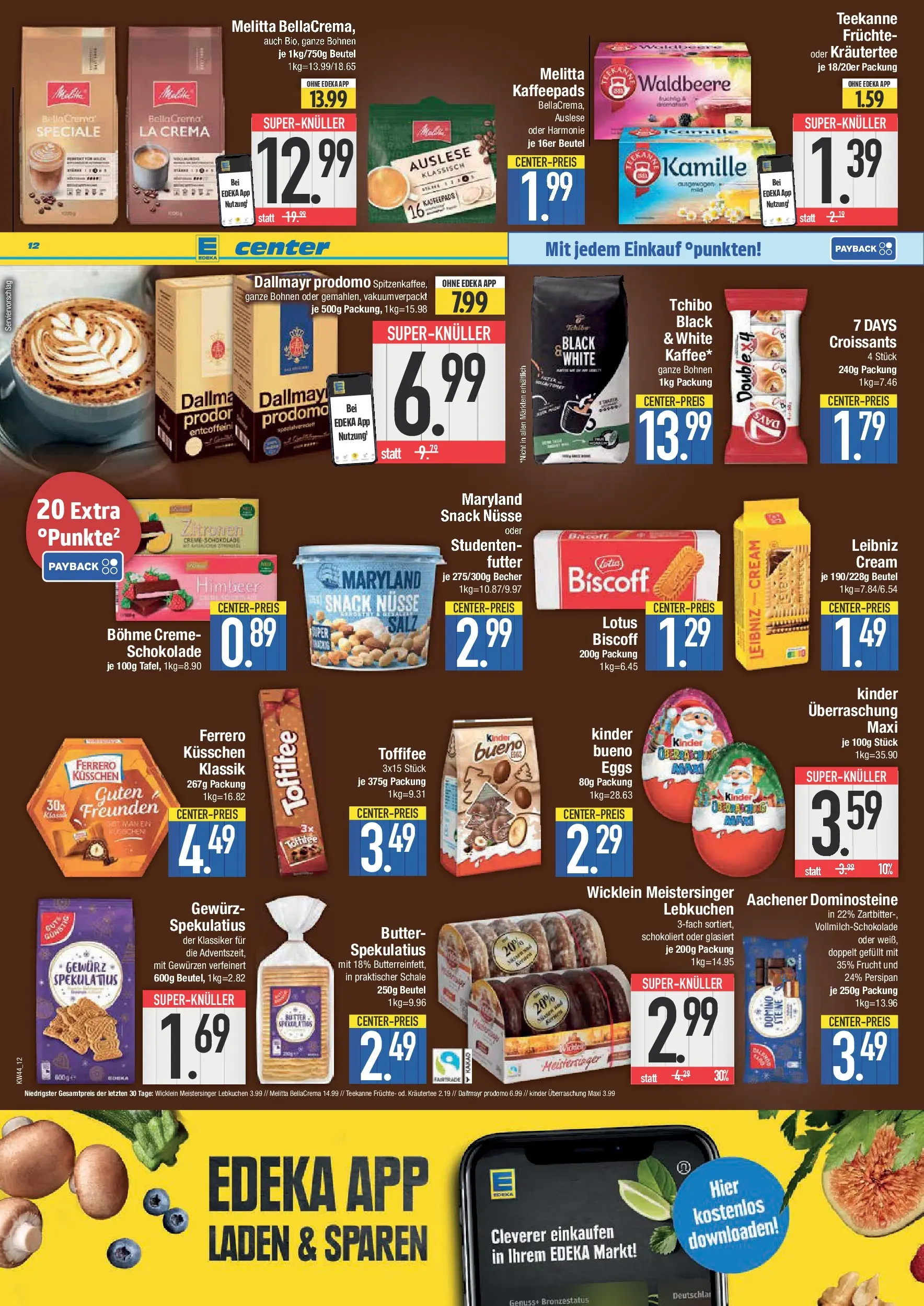 Edeka prospekt Bad Reichenhall	 (ab 26.10.2025) » Angebote Online | Seite: 12 | Produkte: Melitta, Butter, Kinder bueno, Zitronen