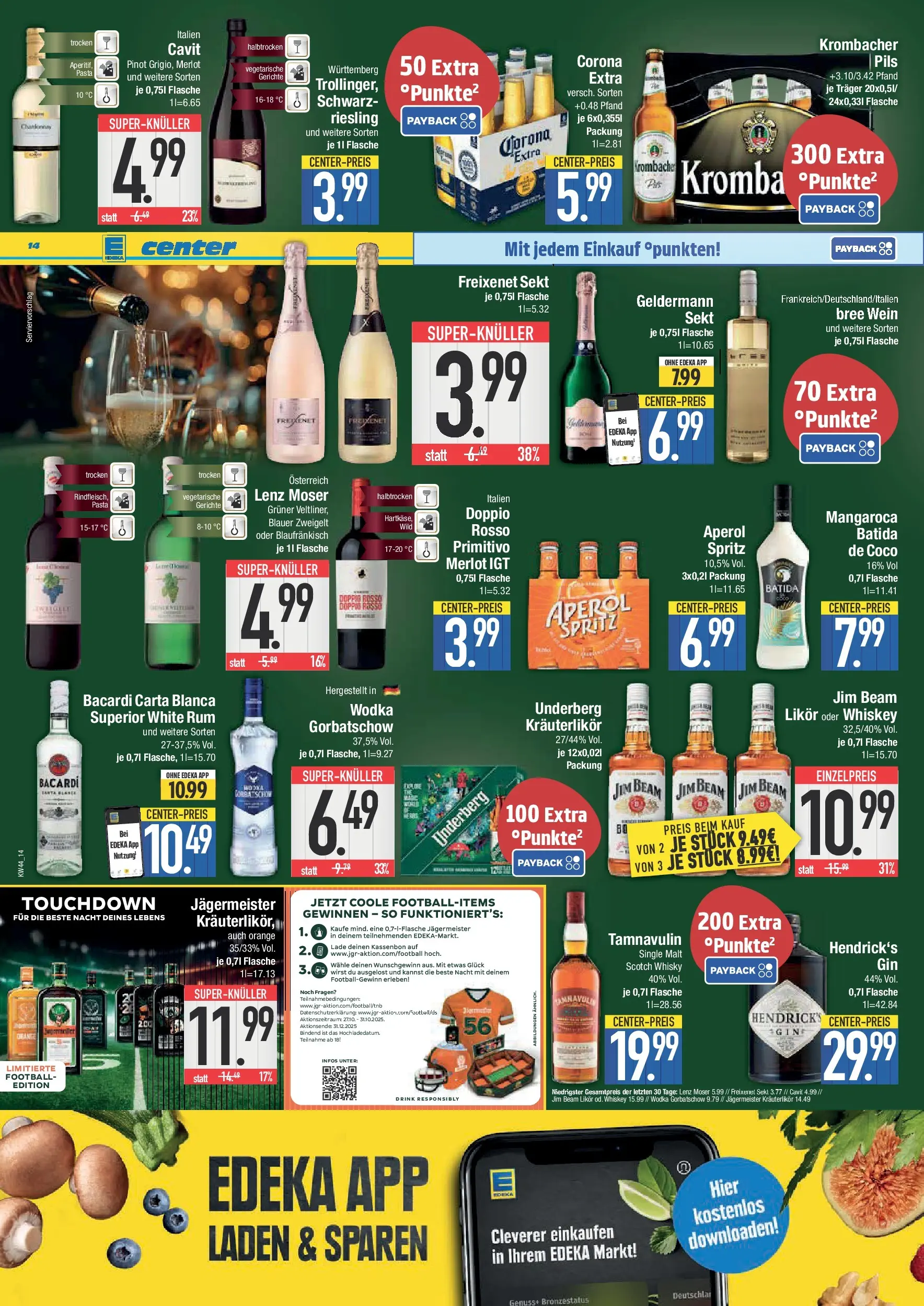 Edeka prospekt Bad Reichenhall	 (ab 26.10.2025) » Angebote Online | Seite: 14 | Produkte: Merlot, Bree, Wein, Whiskey