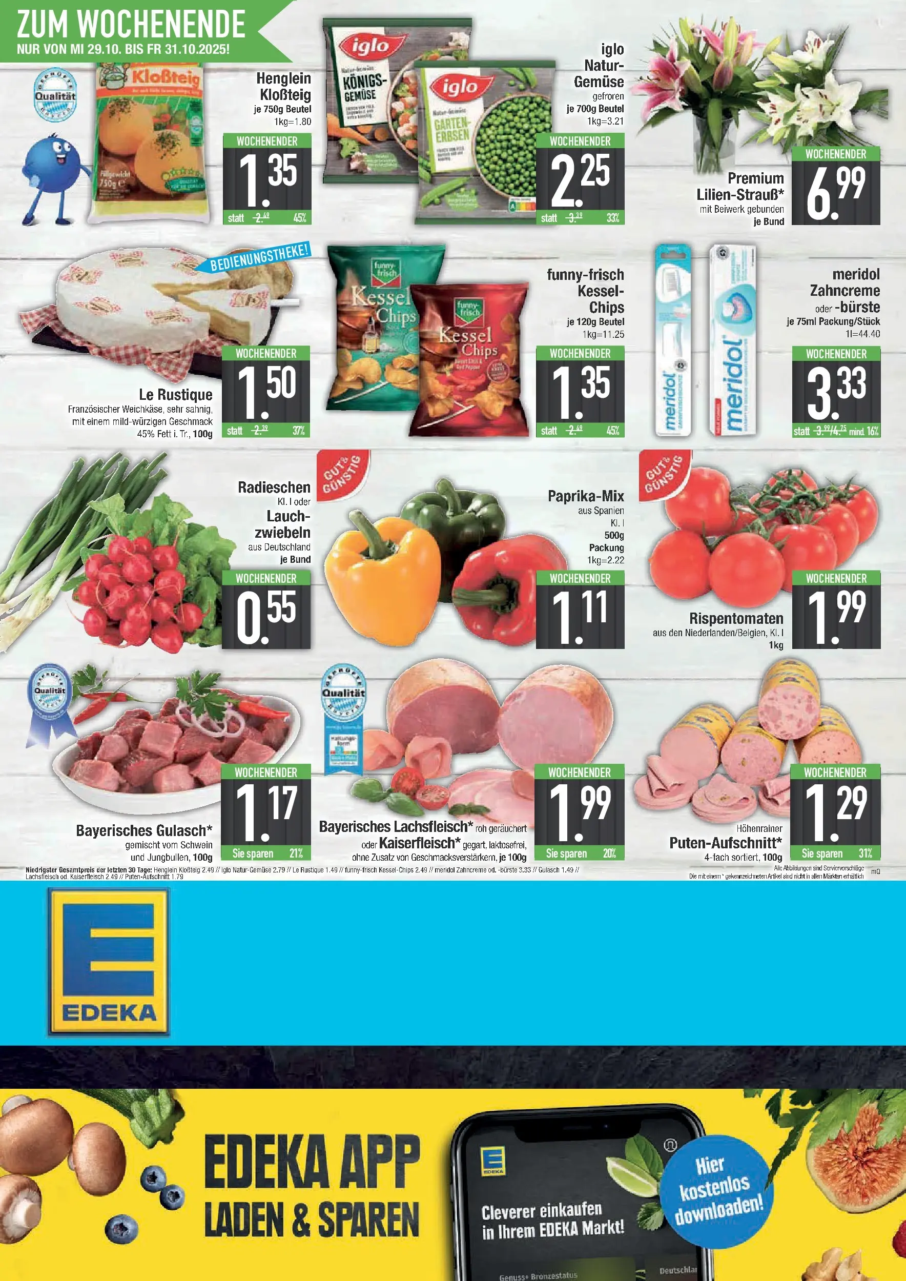 Edeka prospekt Bad Reichenhall	 (ab 26.10.2025) » Angebote Online | Seite: 20 | Produkte: Iglo, Bürste, Gemüse, Chips