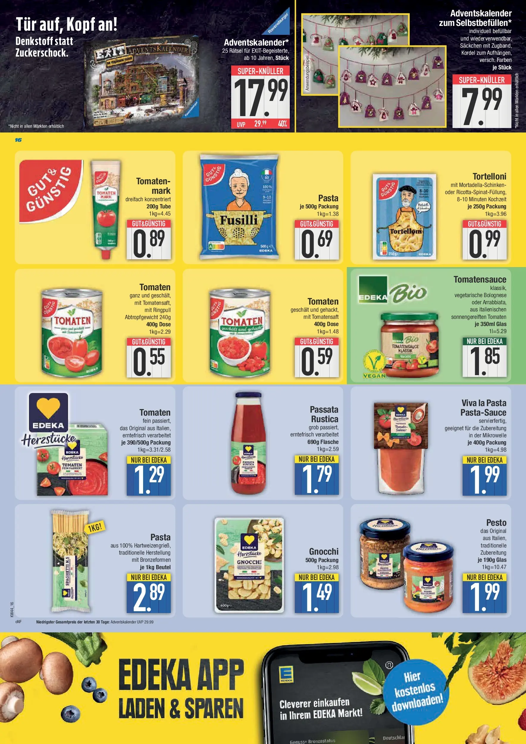 Edeka prospekt München	 (ab 26.10.2025) » Angebote Online | Seite: 16 | Produkte: Mikrowelle, Tür, Tomaten, Pasta