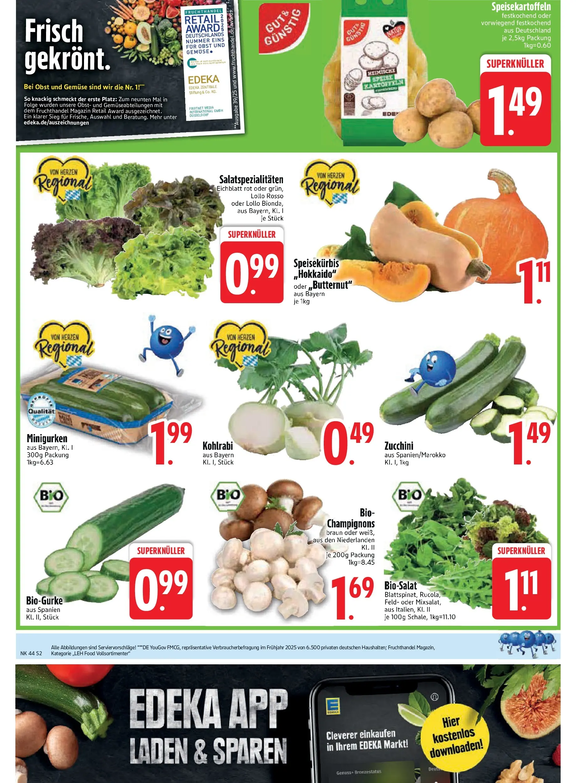 Edeka prospekt Rötz	 (ab 26.10.2025) » Angebote Online | Seite: 2 | Produkte: Champignons, Gemüse, Obst, Zucchini