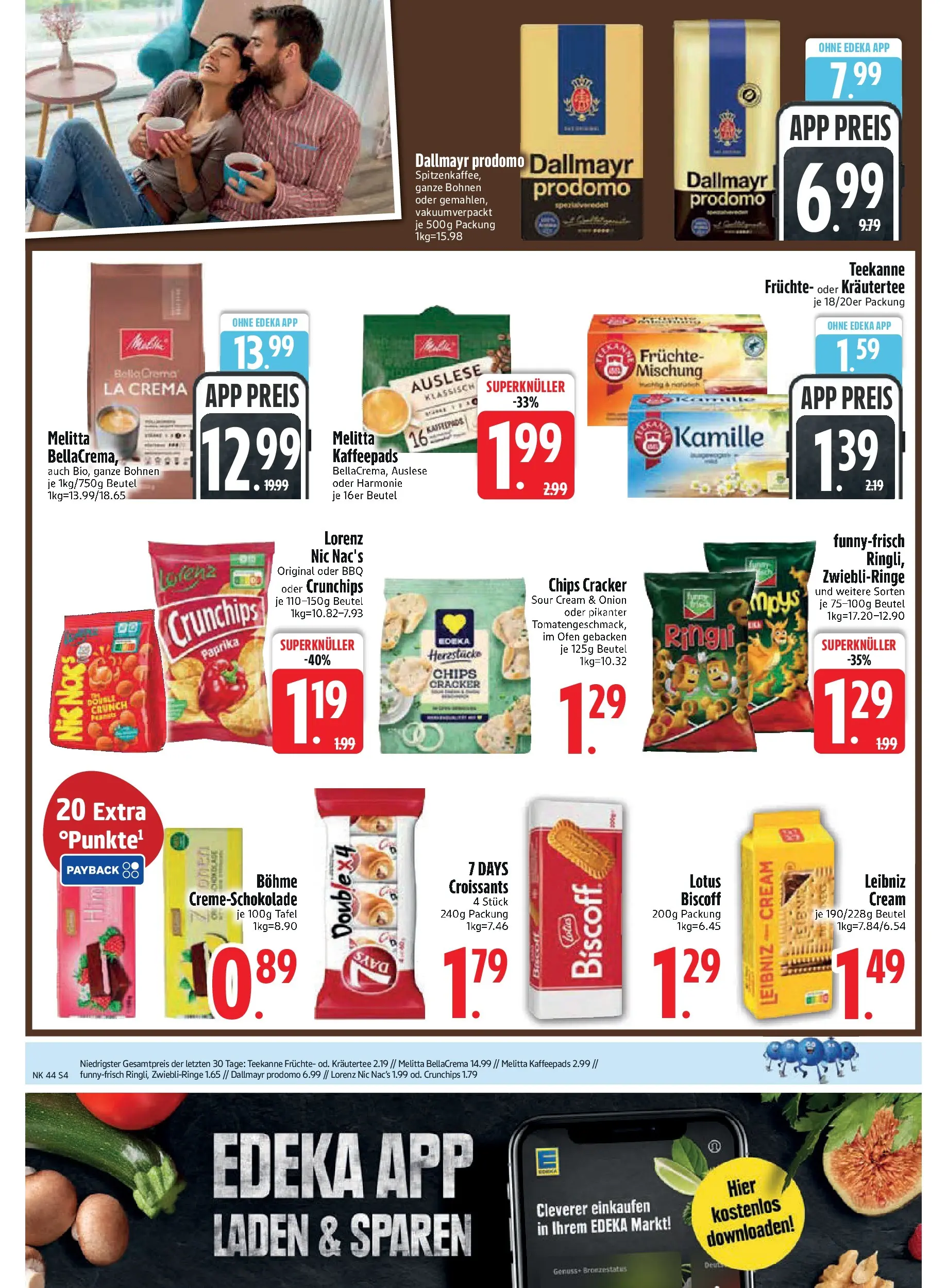 Edeka prospekt Rötz	 (ab 26.10.2025) » Angebote Online | Seite: 4 | Produkte: Croissant, Dallmayr, Teekanne, Chips