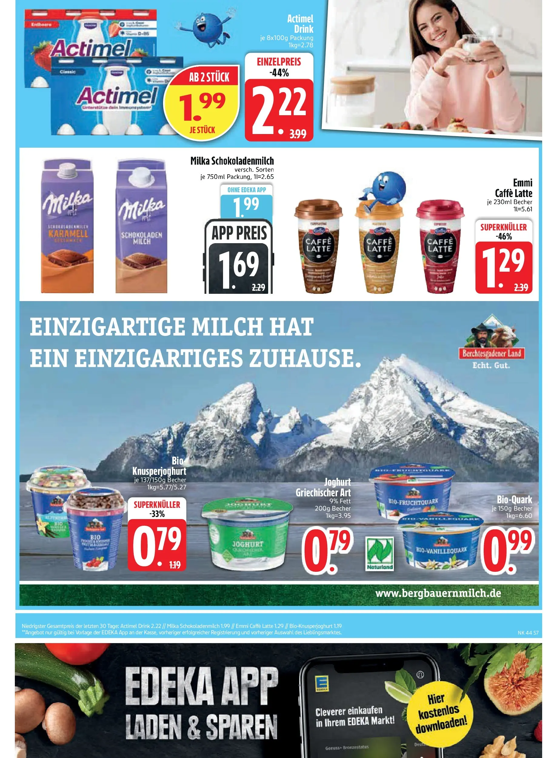 Edeka prospekt Rötz	 (ab 26.10.2025) » Angebote Online | Seite: 7 | Produkte: Actimel, Quark, Milch, Joghurt