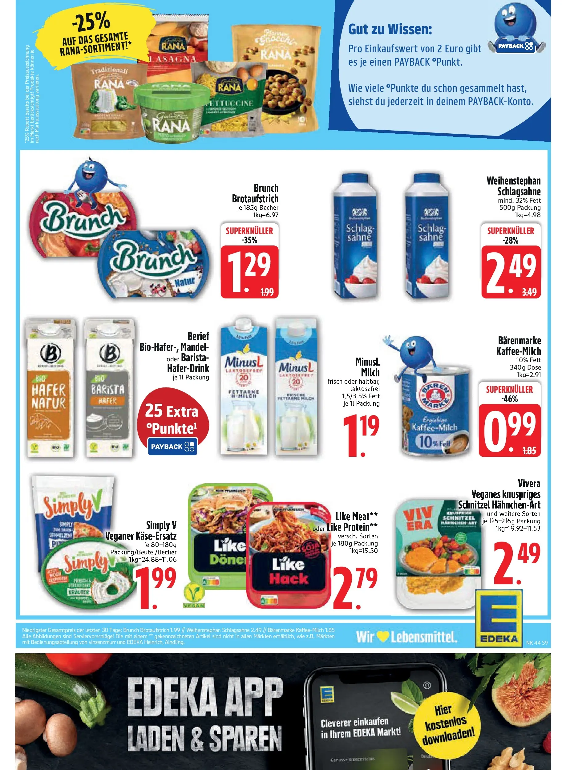 Edeka prospekt Rötz	 (ab 26.10.2025) » Angebote Online | Seite: 9 | Produkte: Schnitzel, Haferdrink, Like meat, Sahne