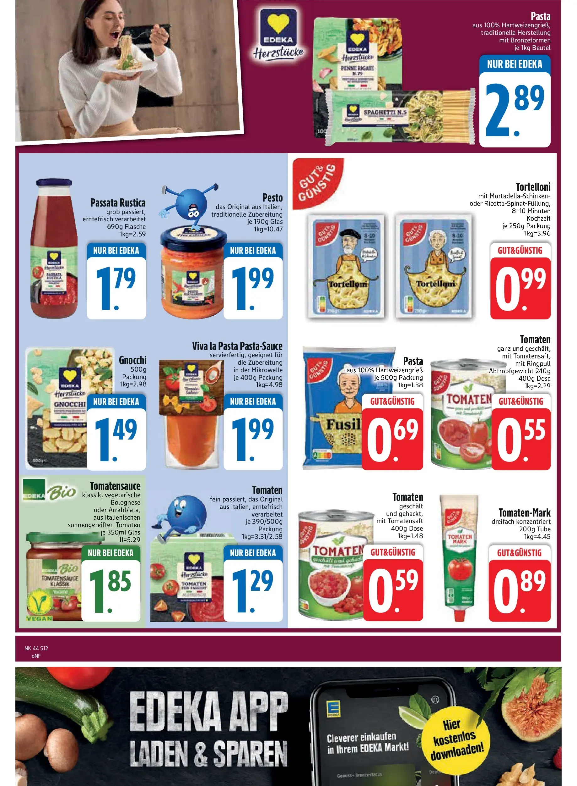Edeka prospekt Rötz	 (ab 26.10.2025) » Angebote Online | Seite: 12 | Produkte: Mikrowelle, Tomaten, Pasta