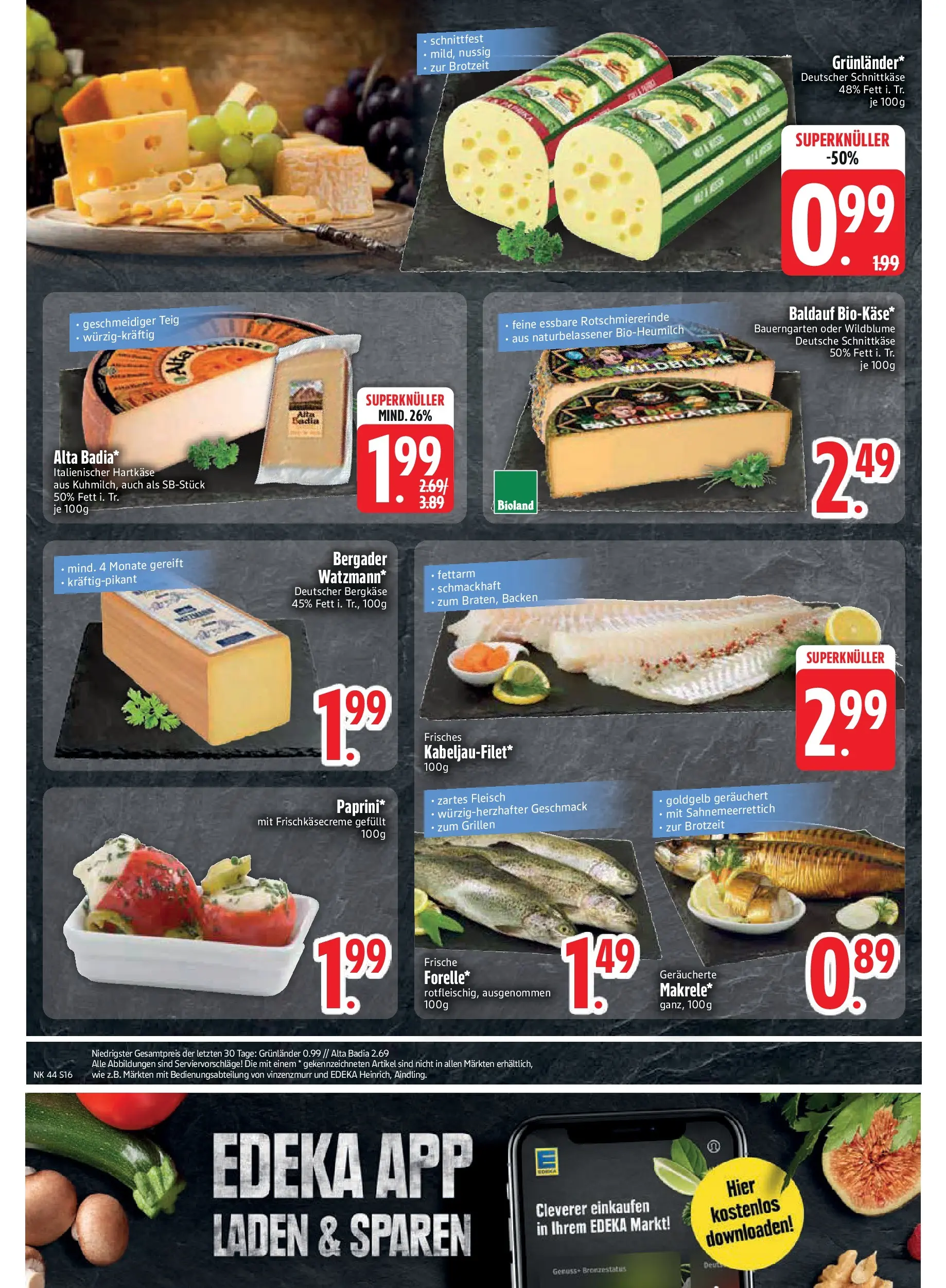Edeka prospekt Rötz	 (ab 26.10.2025) » Angebote Online | Seite: 16 | Produkte: Grunlander, Fleisch