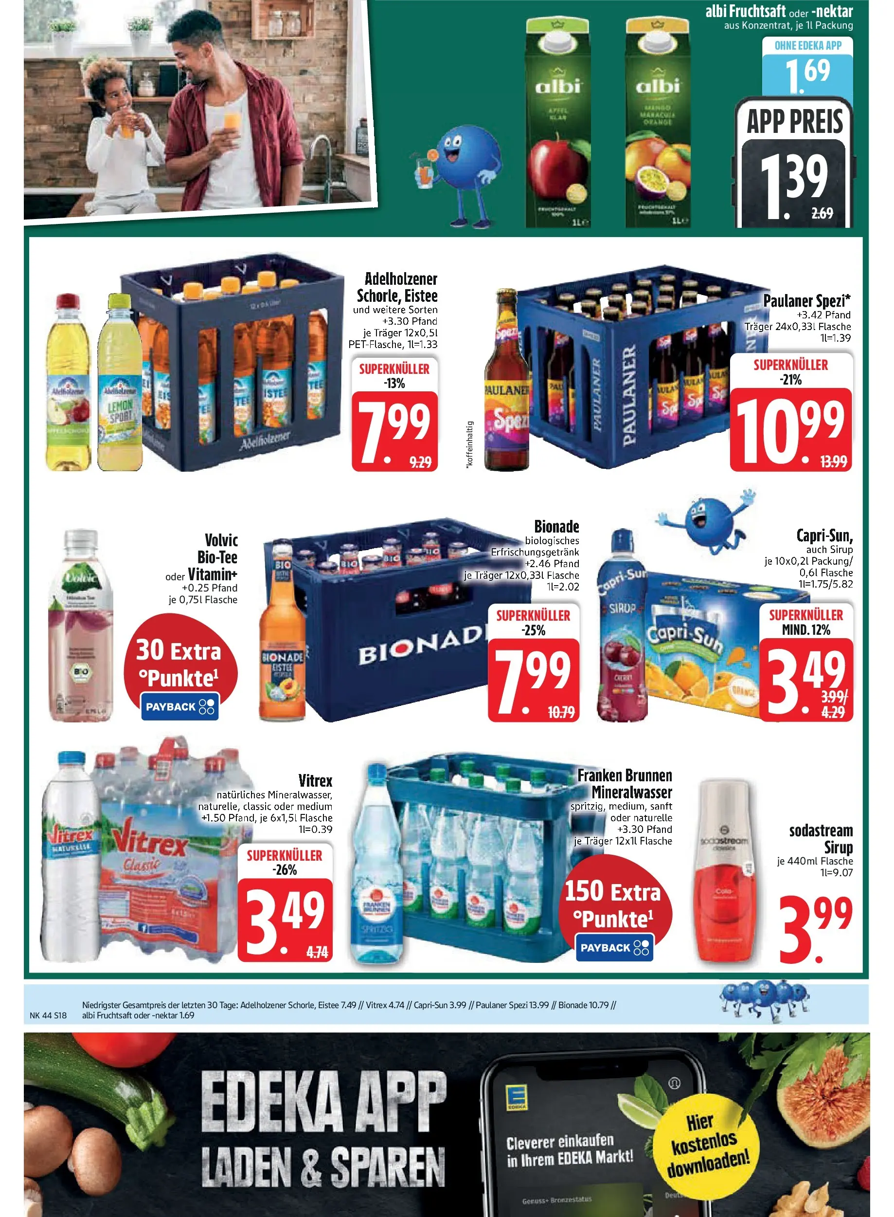 Edeka prospekt Rötz	 (ab 26.10.2025) » Angebote Online | Seite: 18 | Produkte: Adelholzener, Bionade, Mineralwasser, Paulaner