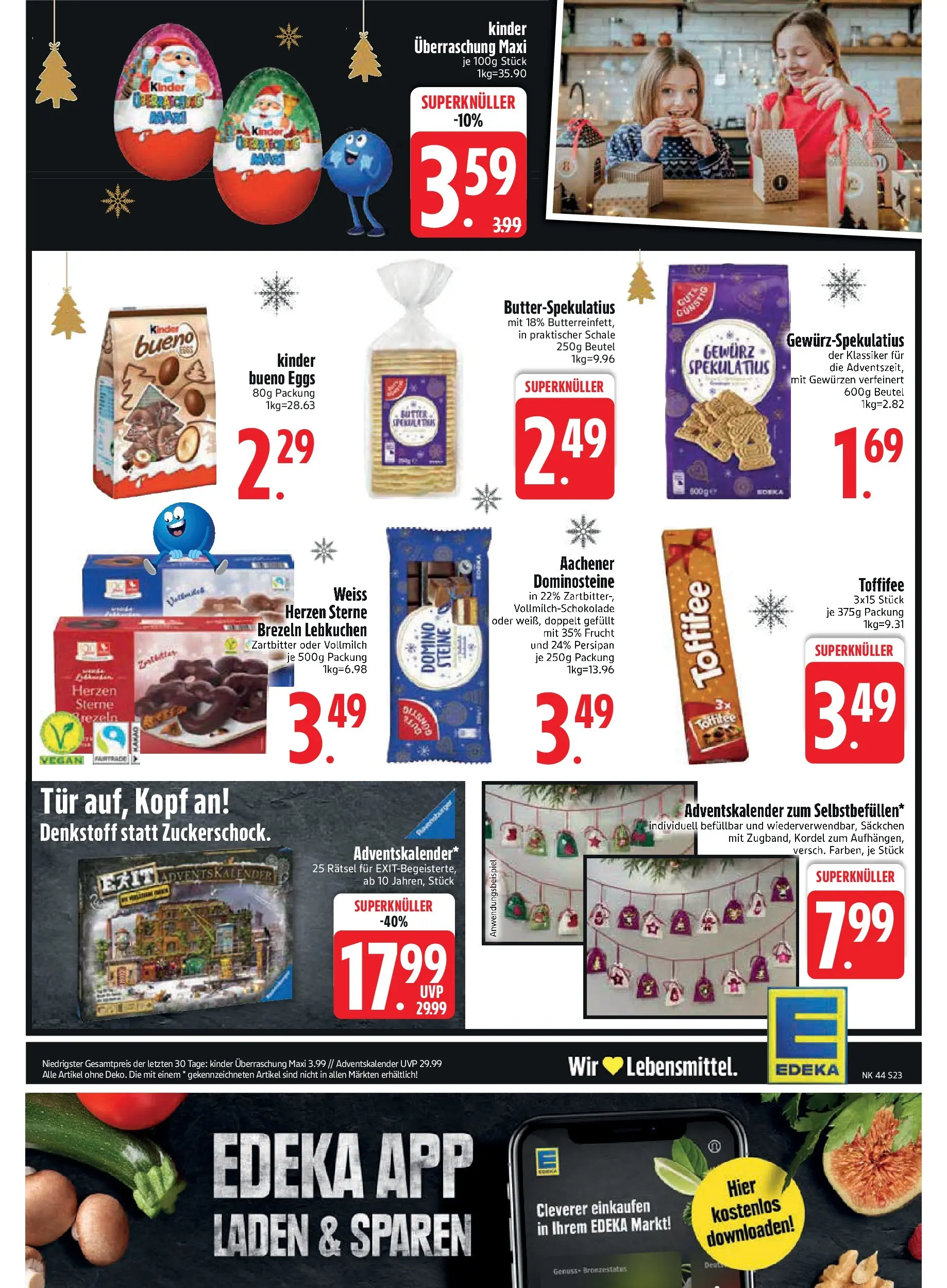 Edeka prospekt Rötz	 (ab 26.10.2025) » Angebote Online | Seite: 23 | Produkte: Tür, Kinder bueno, Toffifee
