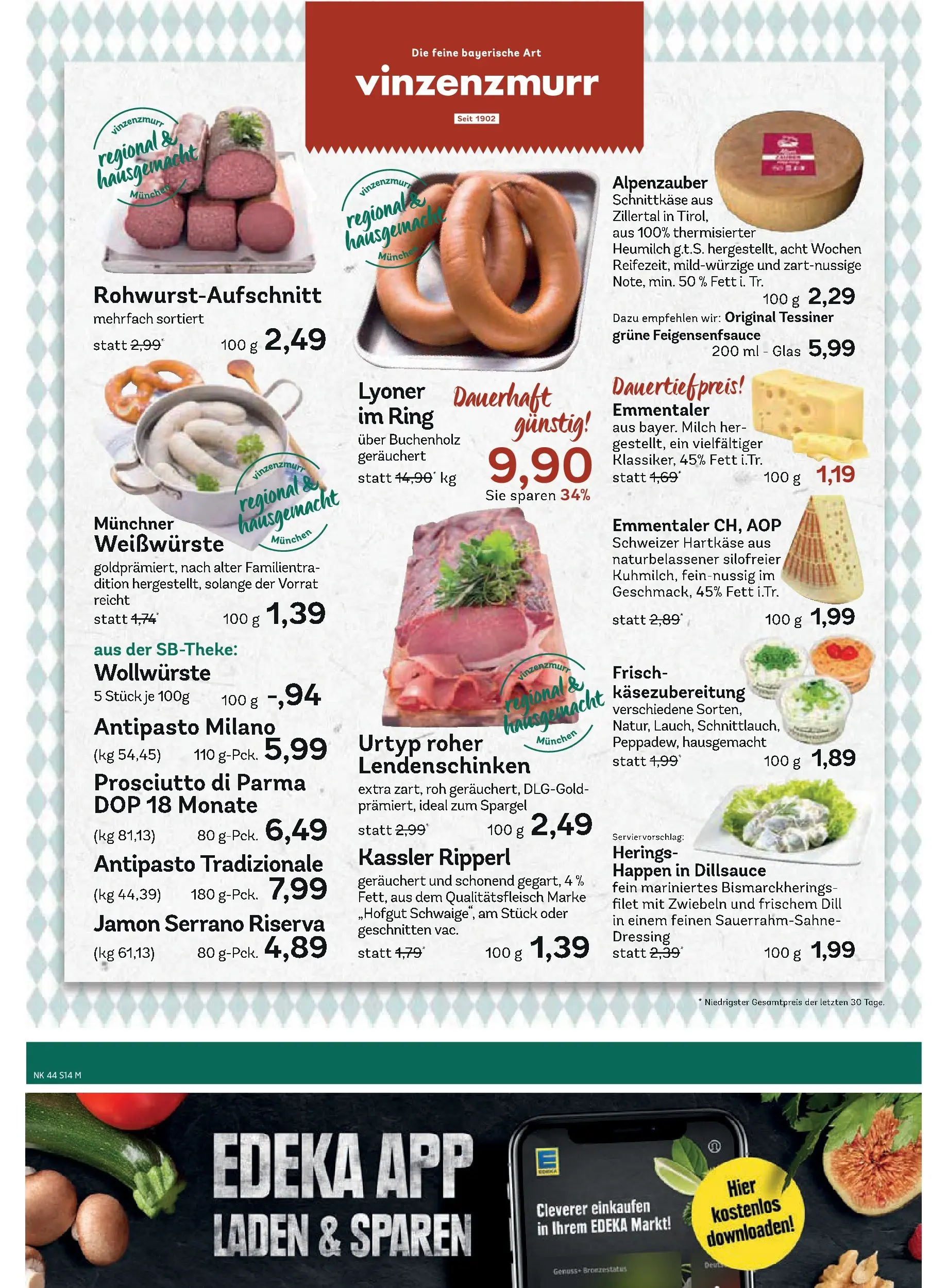 Edeka prospekt Murnau	 (ab 26.10.2025) » Angebote Online | Seite: 14 | Produkte: Milch, Dressing, Zwiebeln, Dill