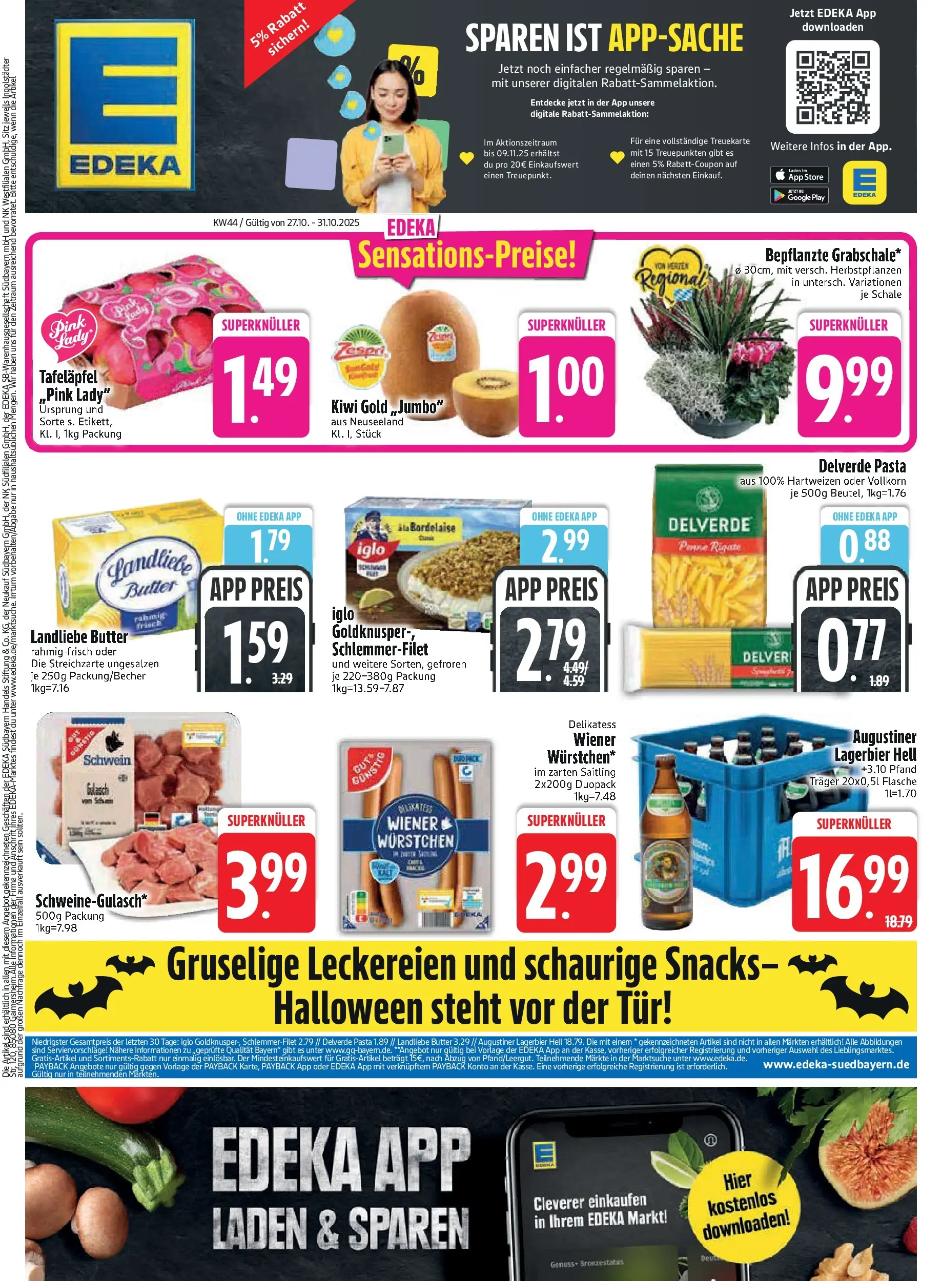 Edeka prospekt Bodenwöhr	 (ab 26.10.2025) » Angebote Online | Seite: 1 | Produkte: Iglo, Gulasch, BH, Kiwi