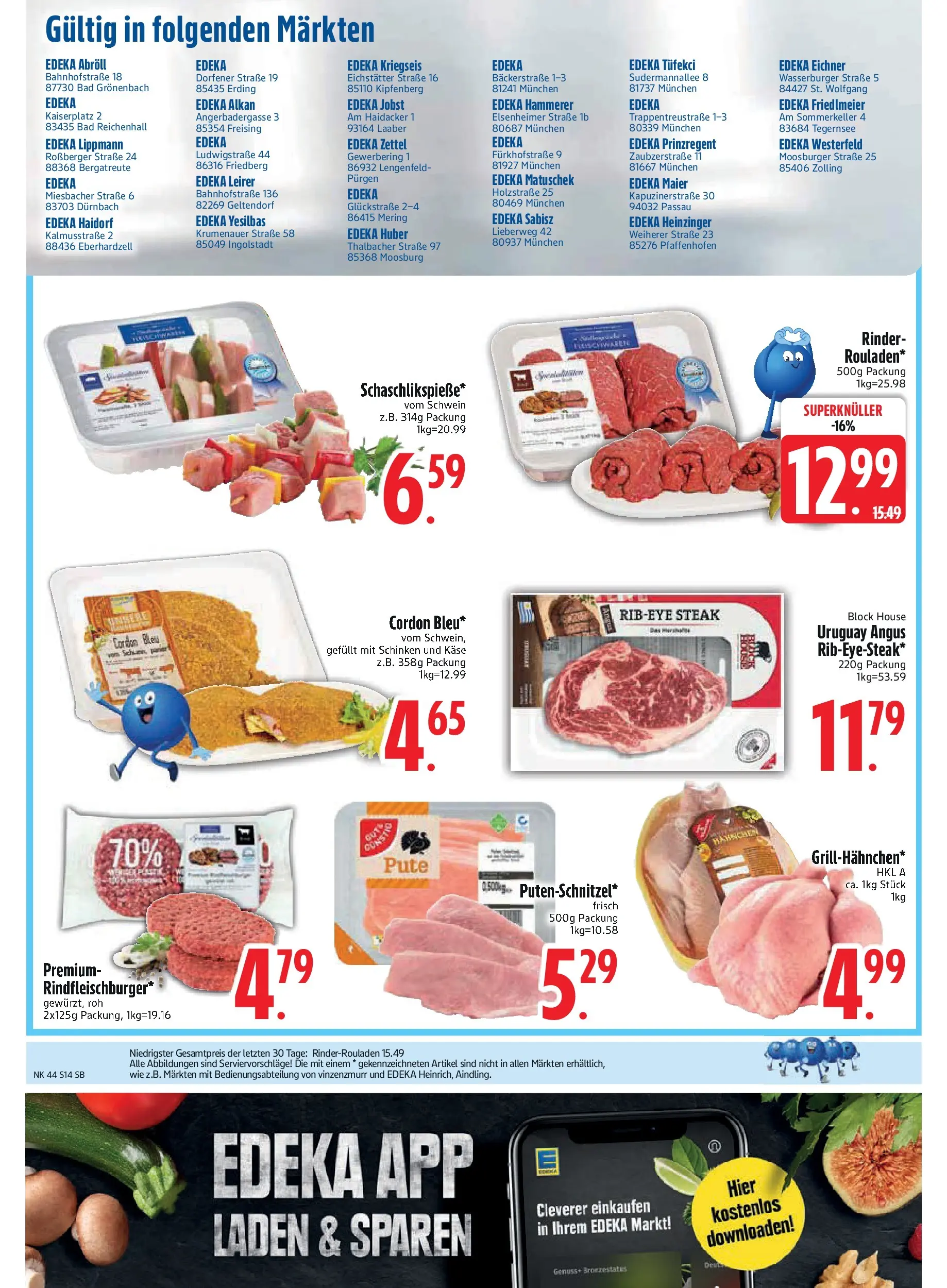 Edeka prospekt Bodenwöhr	 (ab 26.10.2025) » Angebote Online | Seite: 14 | Produkte: Pute, Käse, Bad, Schinken