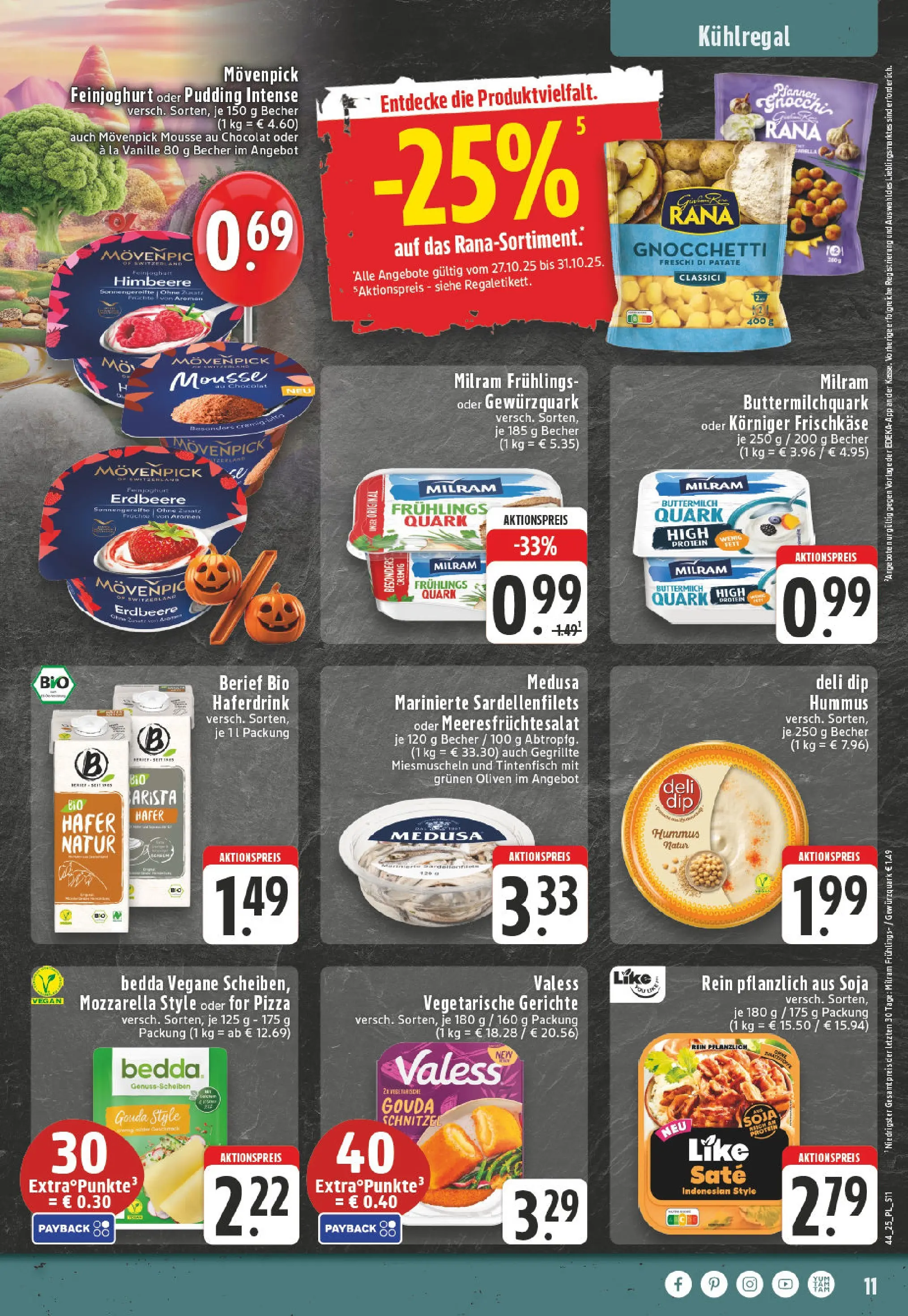 Edeka prospekt Eschweiler-Dürwiß	 (ab 26.10.2025) » Angebote Online | Seite: 11 | Produkte: Haferdrink, Himbeere, Pizza, Frischkase
