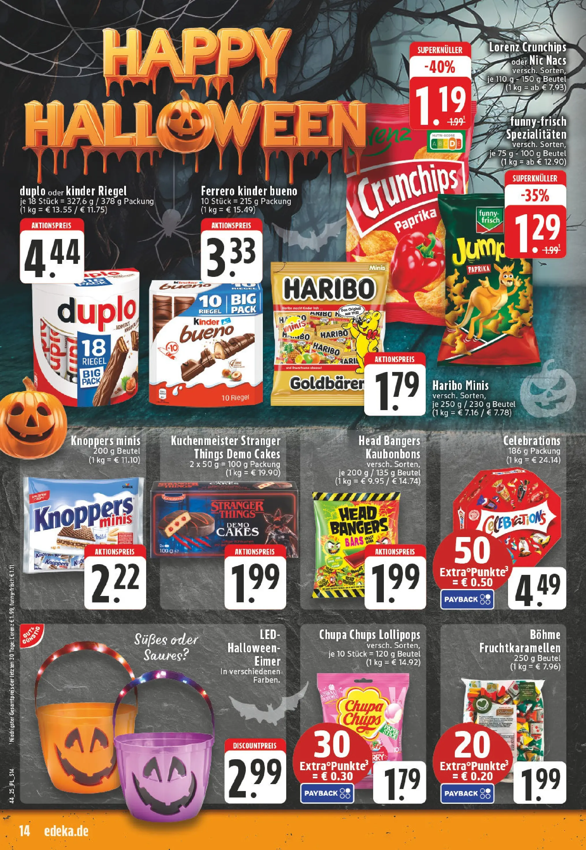 Edeka prospekt Eschweiler-Dürwiß	 (ab 26.10.2025) » Angebote Online | Seite: 14 | Produkte: Milch, Kinder bueno, Paprika, Knoppers