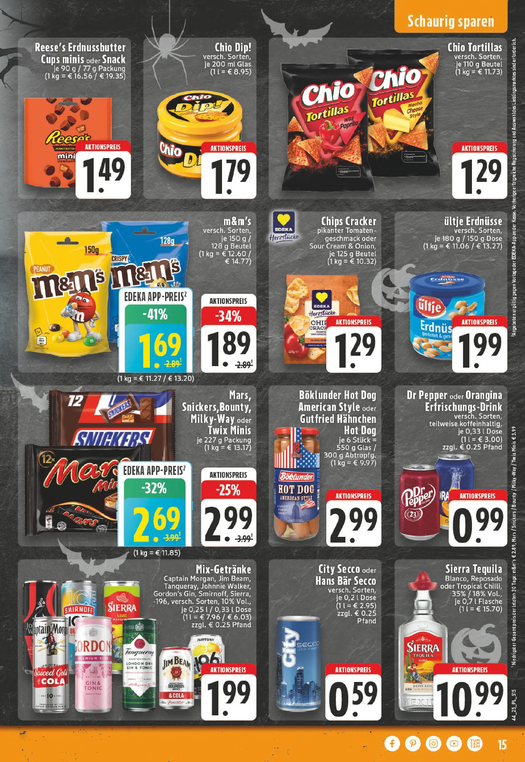 Edeka prospekt Eschweiler-Dürwiß	 (ab 26.10.2025) » Angebote Online | Seite: 15 | Produkte: Jim beam, Smirnoff, Gin, Chips