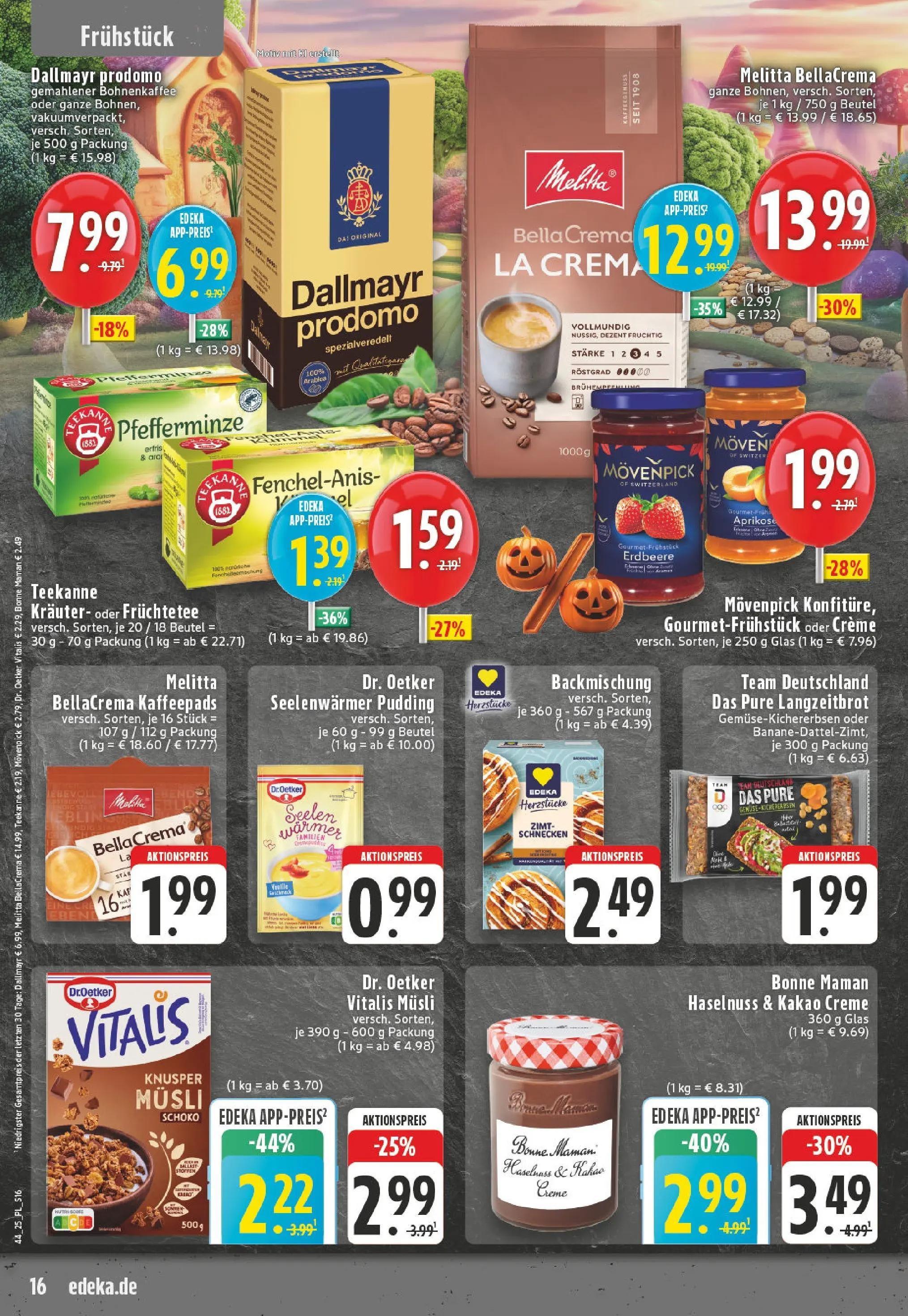 Edeka prospekt Eschweiler-Dürwiß	 (ab 26.10.2025) » Angebote Online | Seite: 16 | Produkte: Musli, Creme, Dallmayr, Dallmayr prodomo