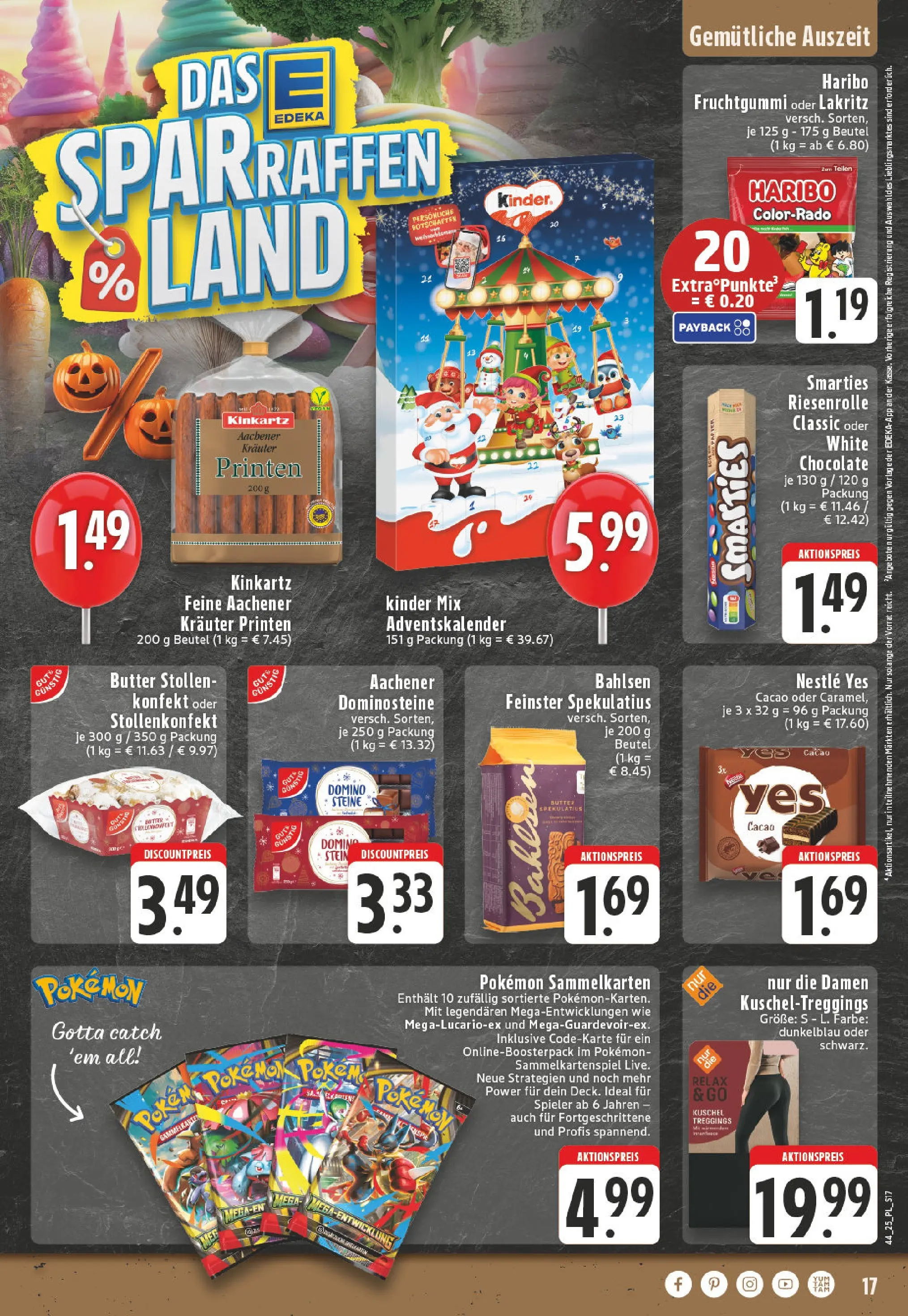 Edeka prospekt Eschweiler-Dürwiß	 (ab 26.10.2025) » Angebote Online | Seite: 17 | Produkte: Haribo, Butter, Smarties, Leggings