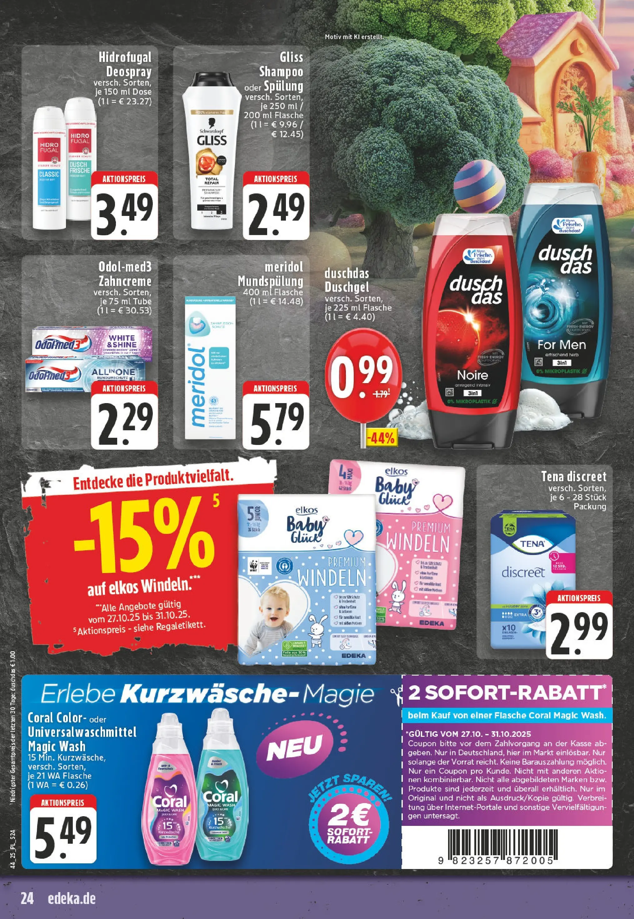 Edeka prospekt Eschweiler-Dürwiß	 (ab 26.10.2025) » Angebote Online | Seite: 24 | Produkte: Shampoo, Deodorant, Duschdas, Shower Gel