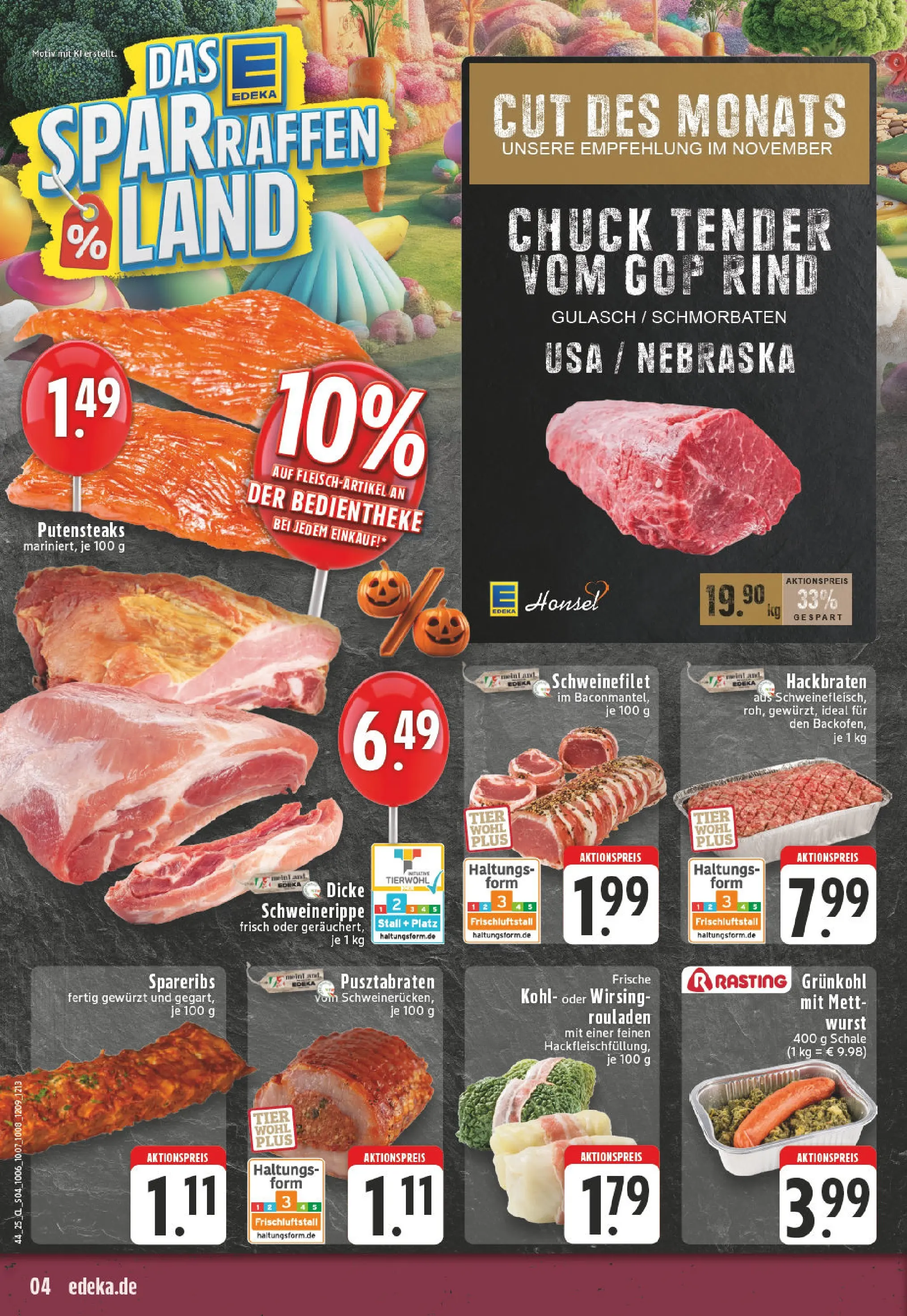 Edeka prospekt Dorsten	 (ab 26.10.2025) » Angebote Online | Seite: 6 | Produkte: Schweinefilet, Gulasch, Wurst
