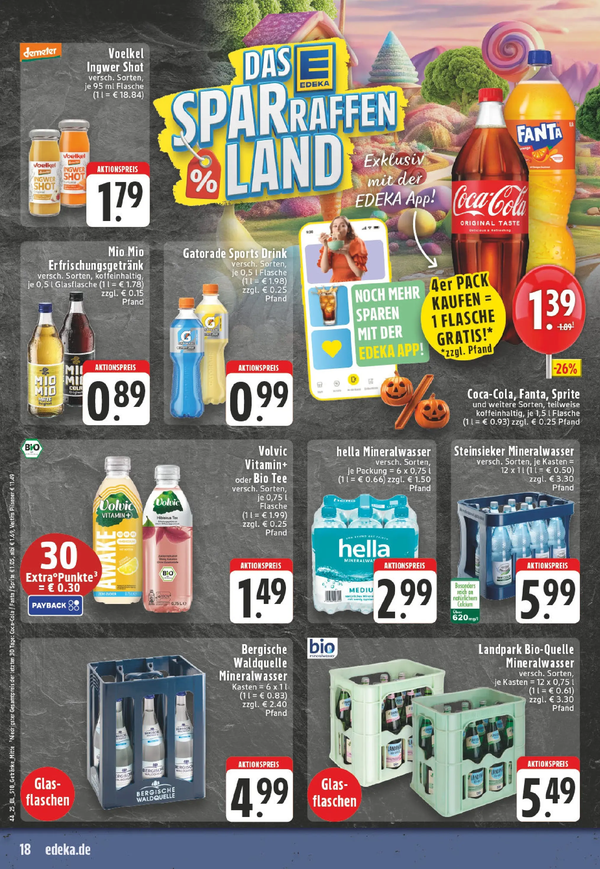 Edeka prospekt Wuppertal	 (ab 26.10.2025) » Angebote Online | Seite: 18 | Produkte: Cola, Hella, Volvic, Veltins
