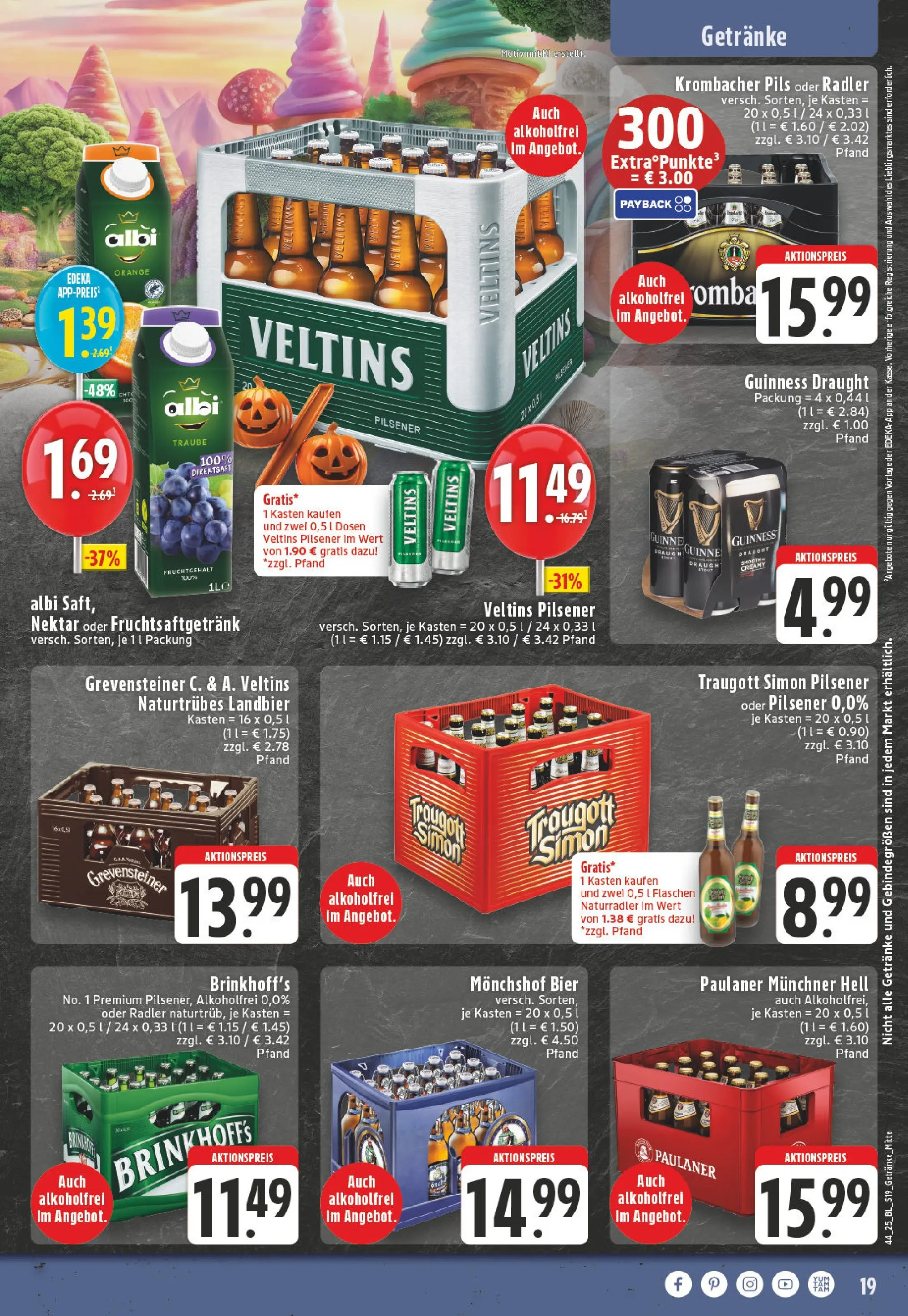 Edeka prospekt Wuppertal	 (ab 26.10.2025) » Angebote Online | Seite: 19 | Produkte: Monchshof, Pils, Krombacher, Paulaner