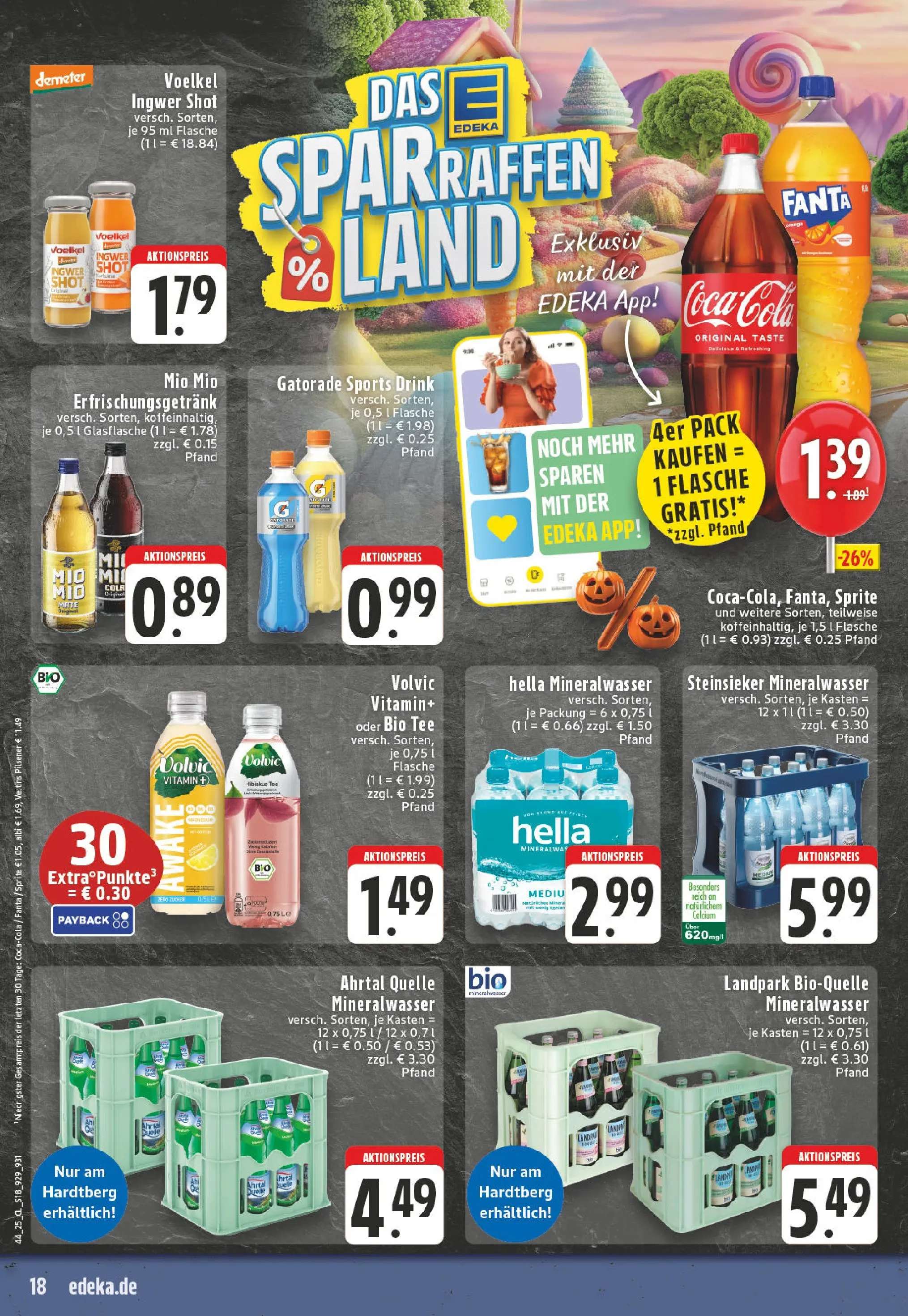 Edeka prospekt Bonn	 (ab 26.10.2025) » Angebote Online | Seite: 18 | Produkte: Fanta, Sprite, Mineralwasser, Volvic