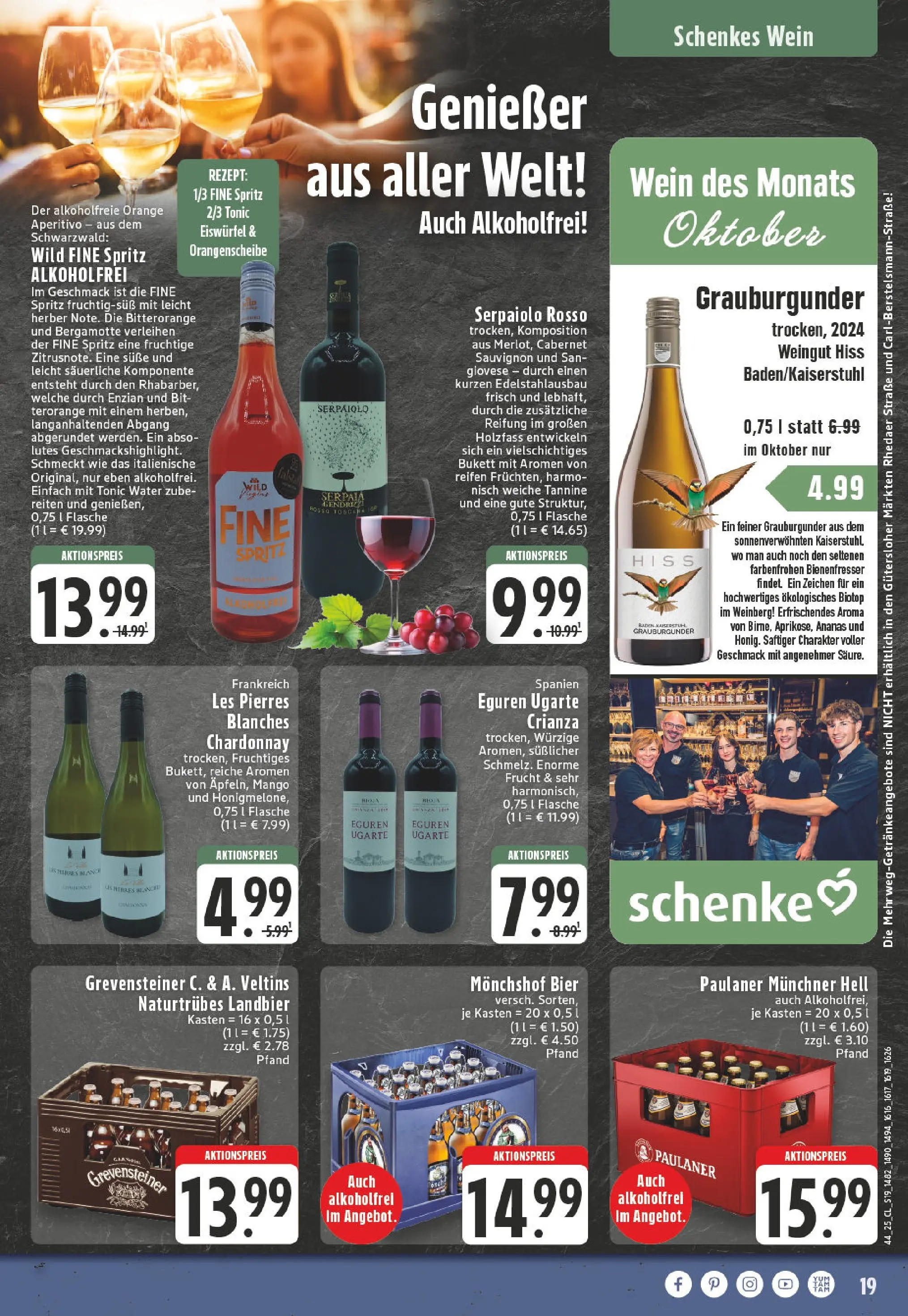 Edeka prospekt Harsewinkel	 (ab 26.10.2025) » Angebote Online | Seite: 19 | Produkte: Monchshof, Bier, Ananas, Veltins