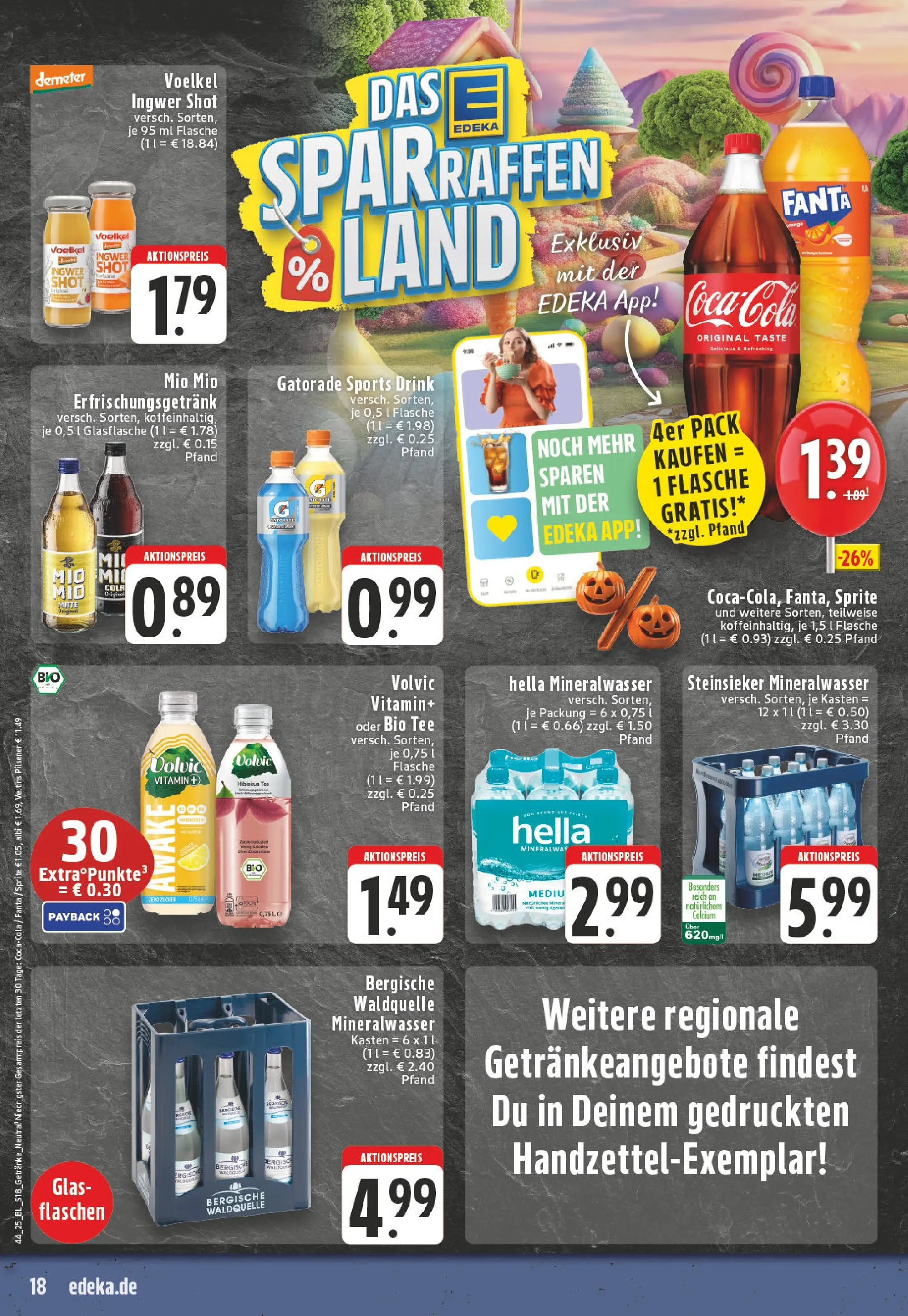Edeka prospekt Winterberg-Zueschen	 (ab 26.10.2025) » Angebote Online | Seite: 18 | Produkte: Fanta, Tee, Volvic, Veltins