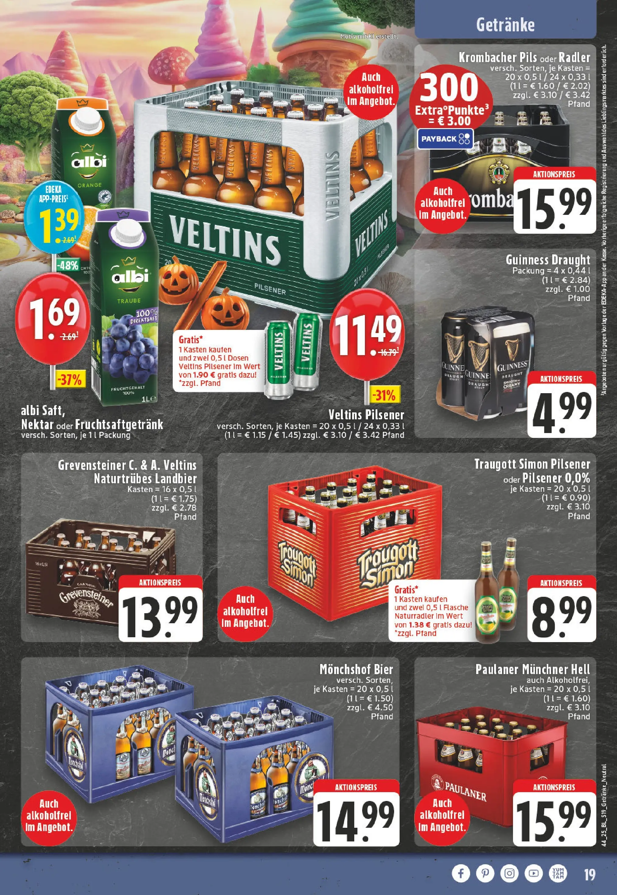 Edeka prospekt Winterberg-Zueschen	 (ab 26.10.2025) » Angebote Online | Seite: 19 | Produkte: Monchshof, Bier, Radler, Paulaner