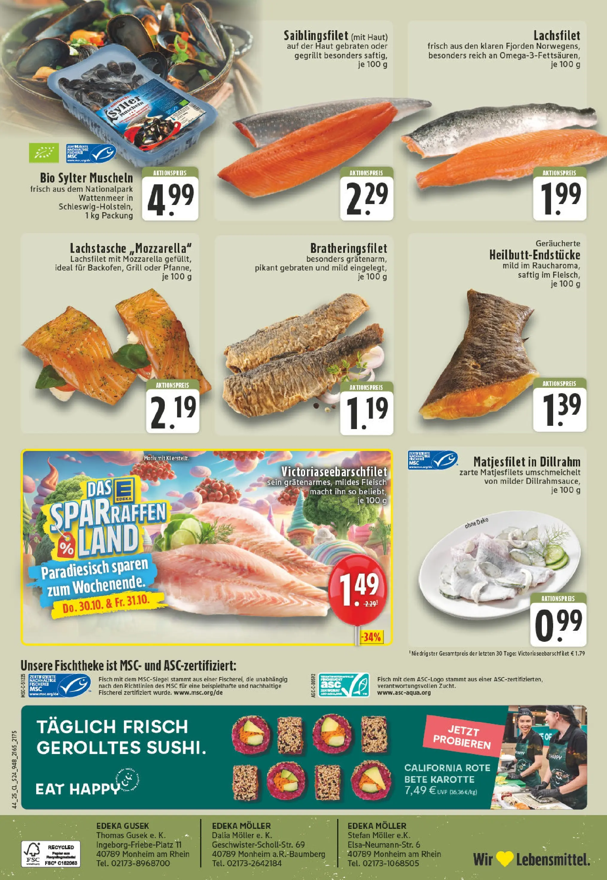 Edeka prospekt Monheim Am Rhein	 (ab 26.10.2025) » Angebote Online | Seite: 24 | Produkte: Grill, Fisch, Karotte, Fleisch